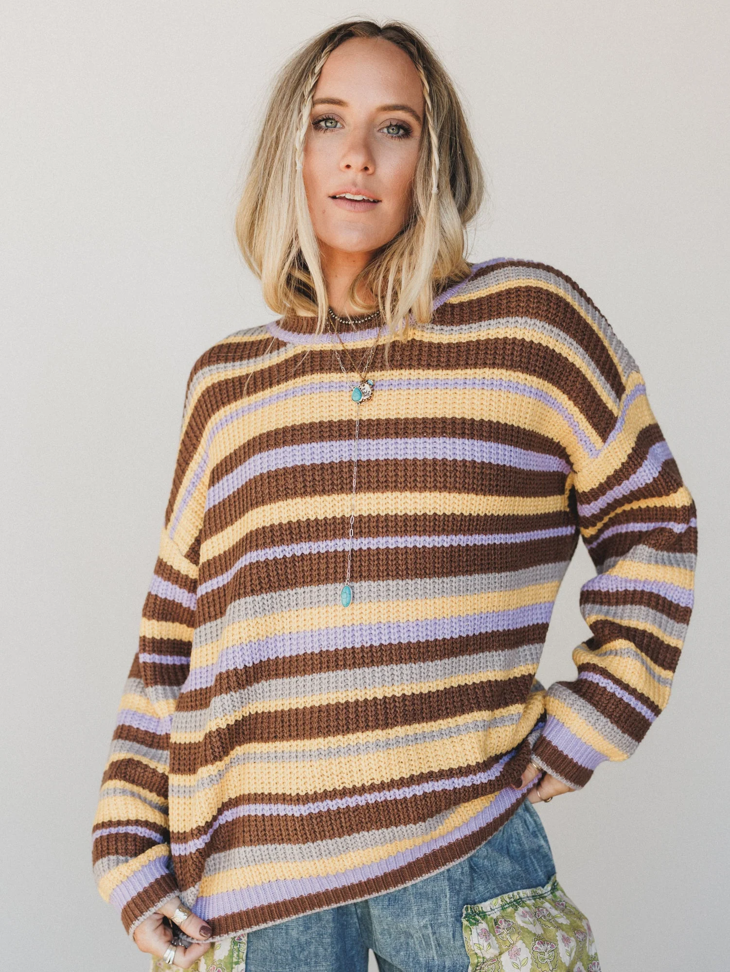 Nomad Line Sweater - Yellow - Image 2