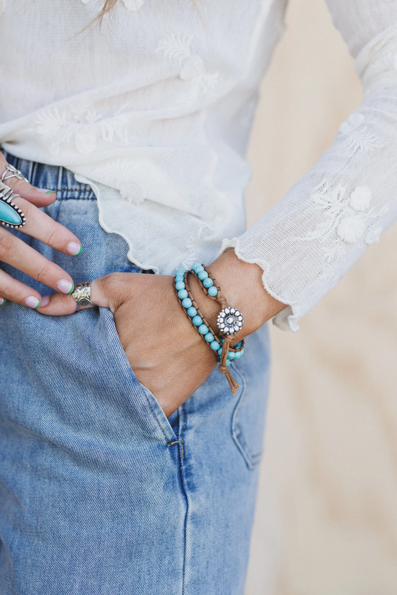 Noon Drift Bracelet - Turquoise - Image 2