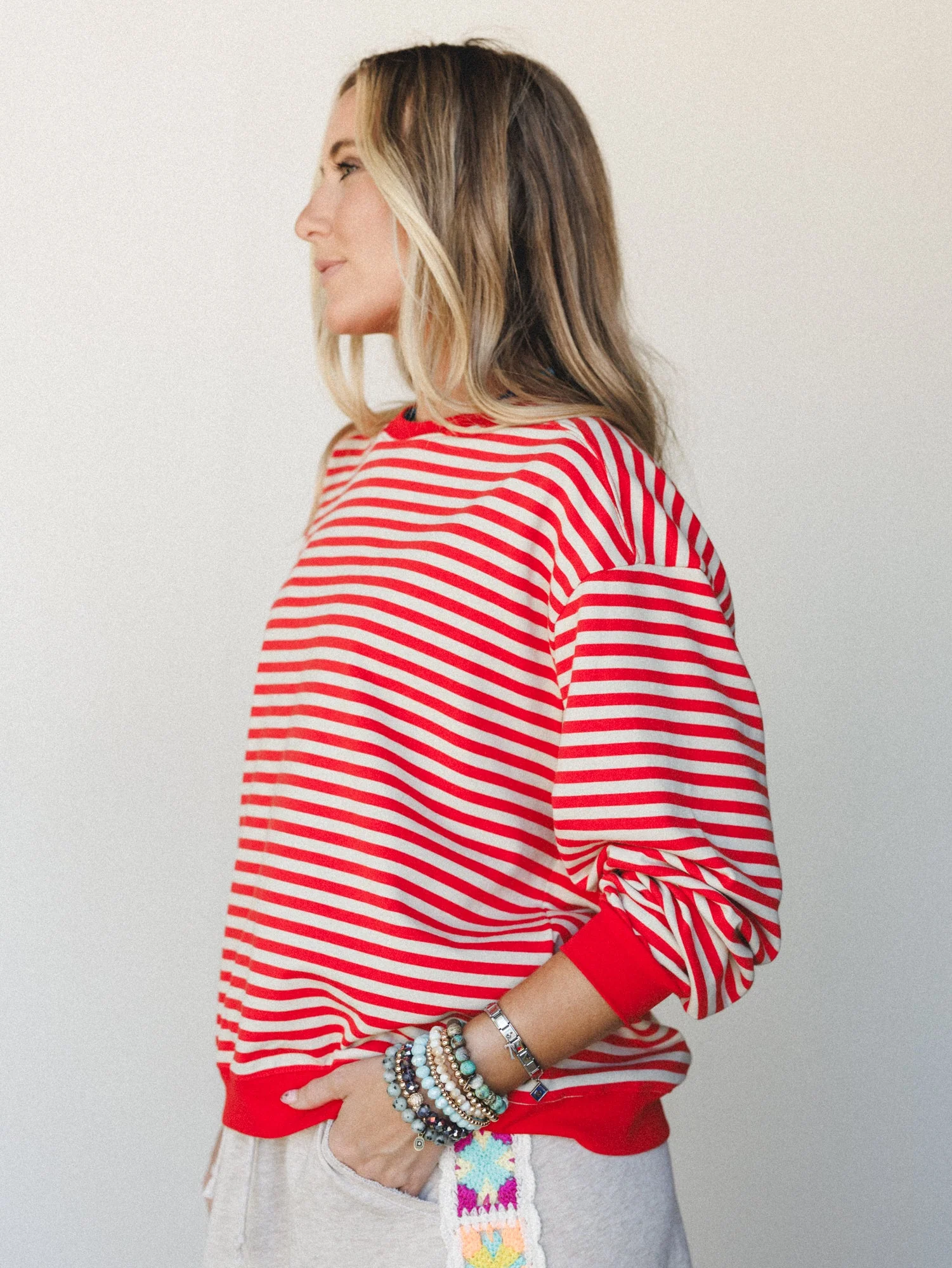 Now and Forever Pullover - Red Orange - Image 3
