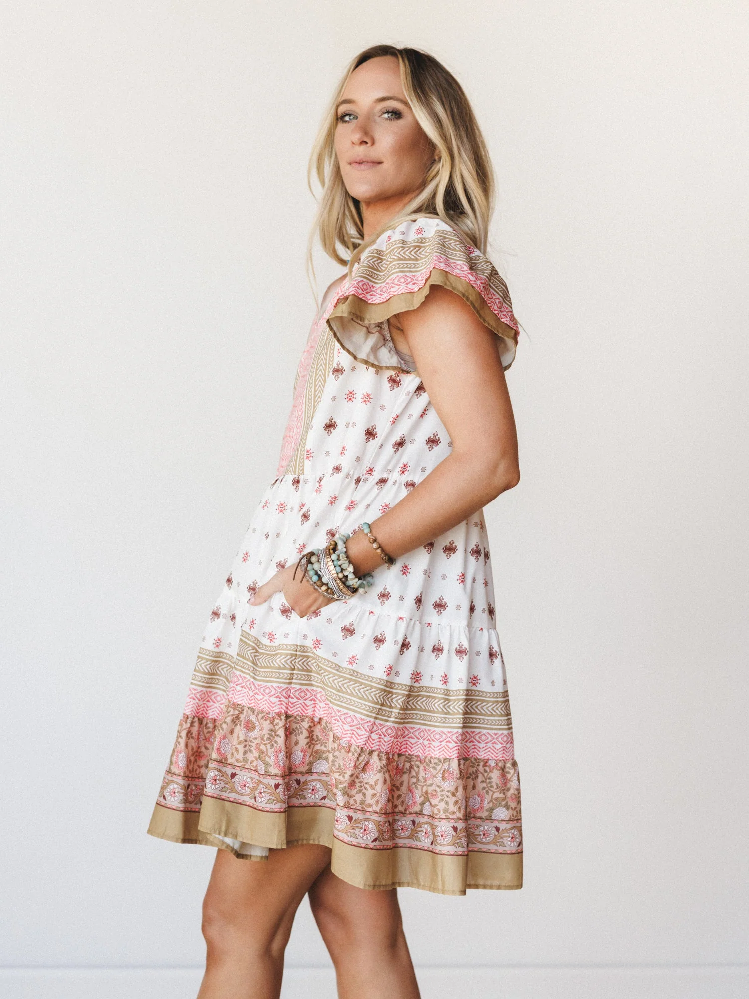 Off to The Races Dress - Natural - Image 4