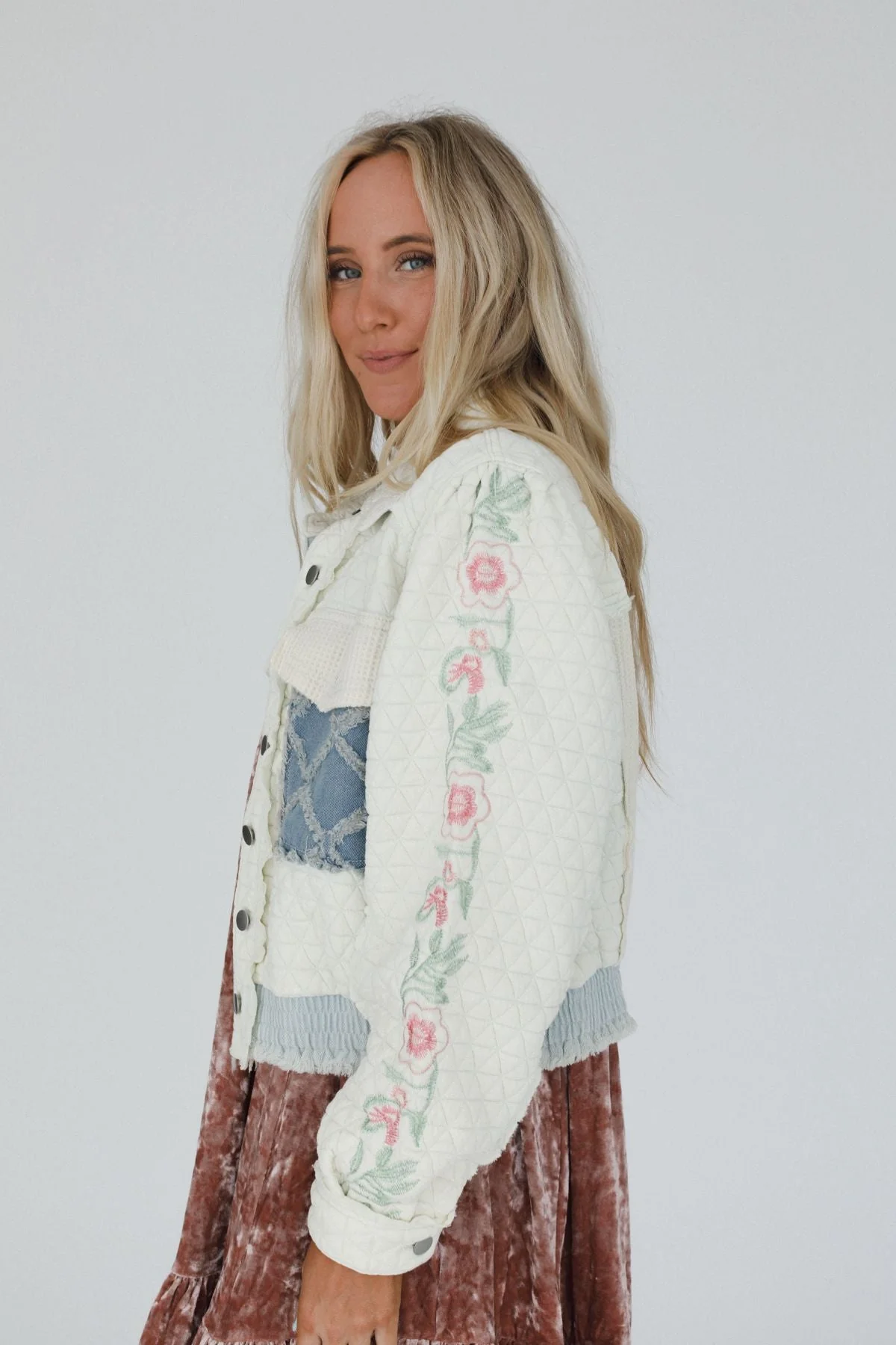 On The Vine Quilted Jacket - Ivory - Image 5
