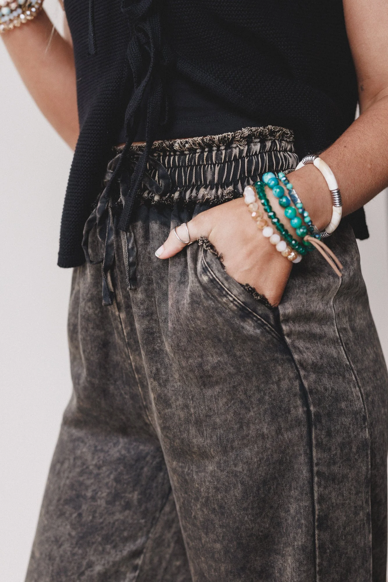 Out And About Drawstring Pants - Black - Image 2
