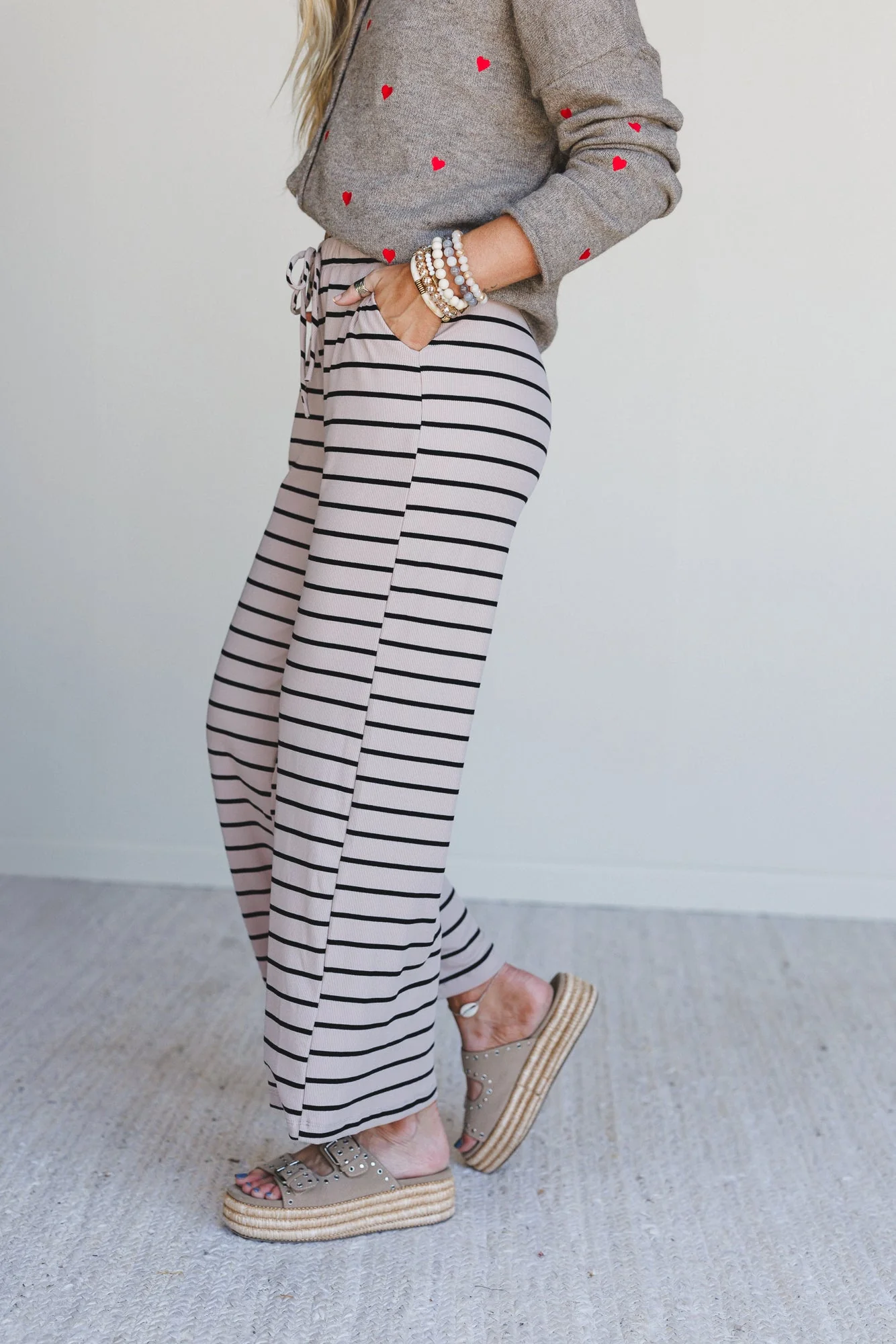 Parallel Play Stripe Pants - Mocha - Image 2