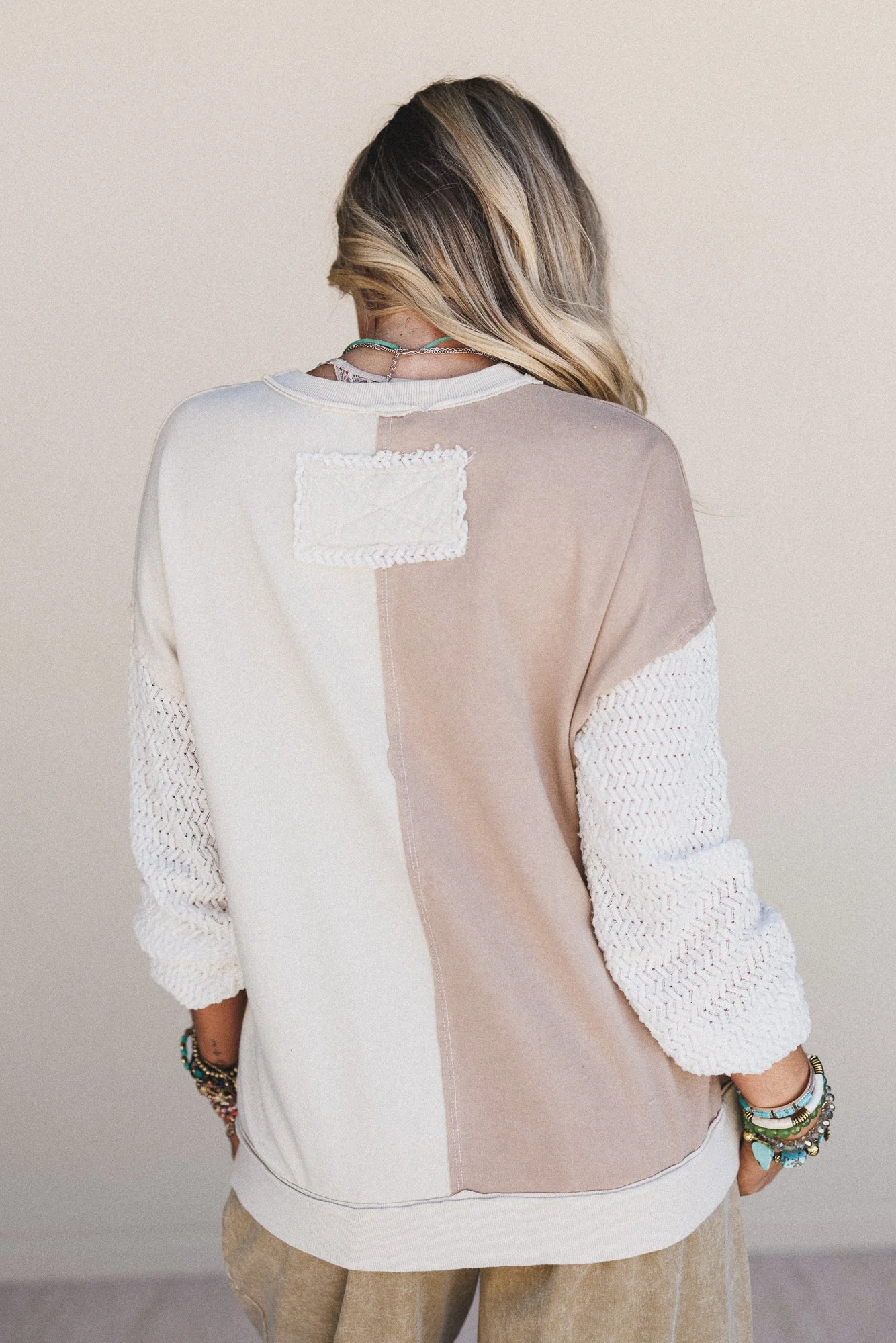 Peace Wave Knit Top - Natural - Image 2