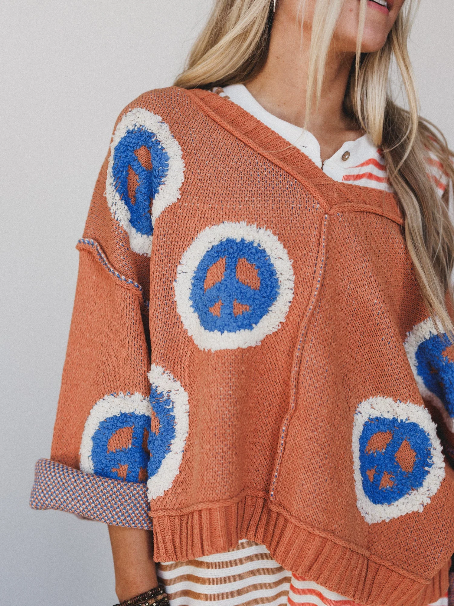 Peaceful Patterns Top - Orange - Image 4