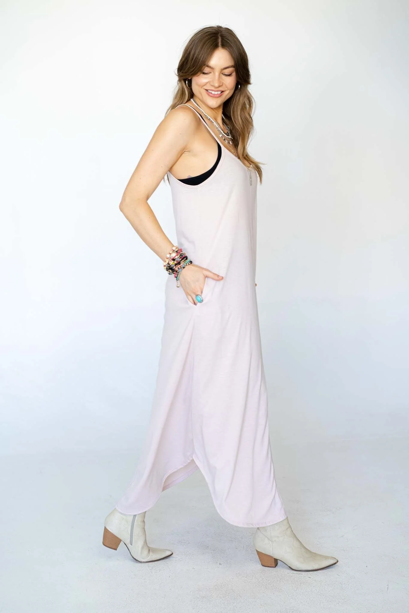 The Nest Perfect Round Hem Bralette Maxi Dress - Coconut - Image 8