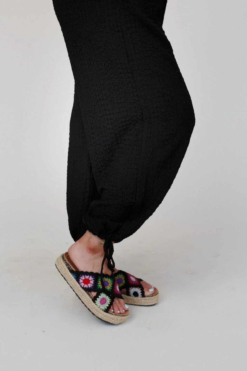 The Nest Perfect Timing Textured Jumpsuit - Black - Image 5