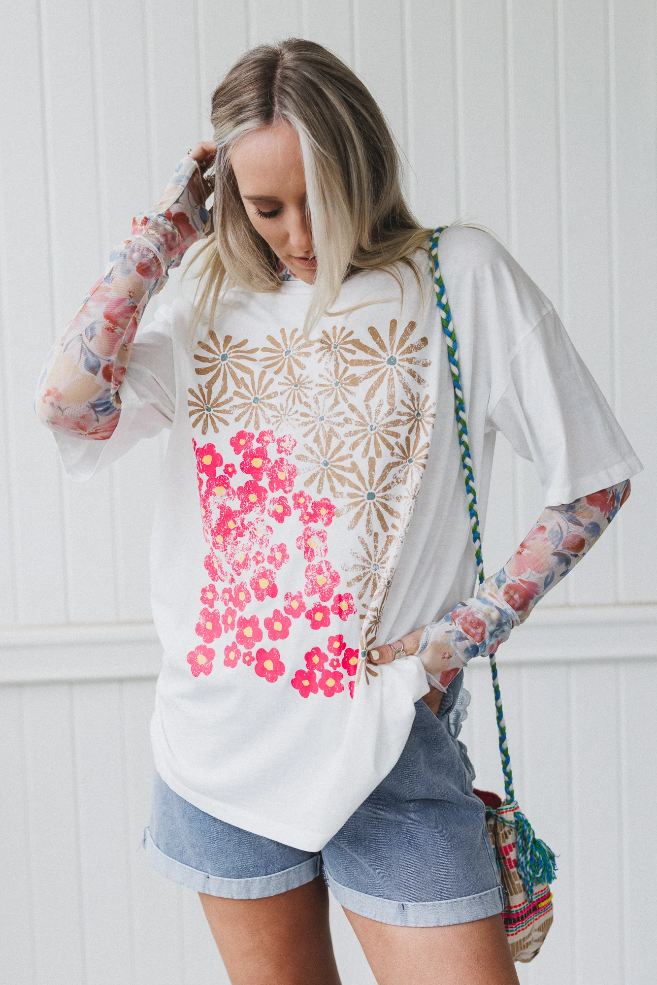 Petal Dreams Graphic Tee - Ivory - Pre Order