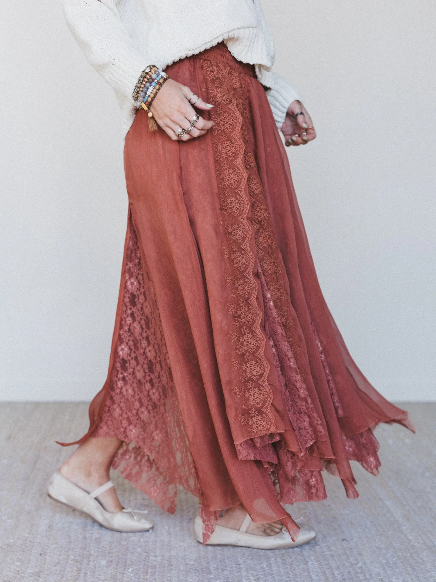 Pixi Disco Maxi Skirt - Chocolate - Image 2