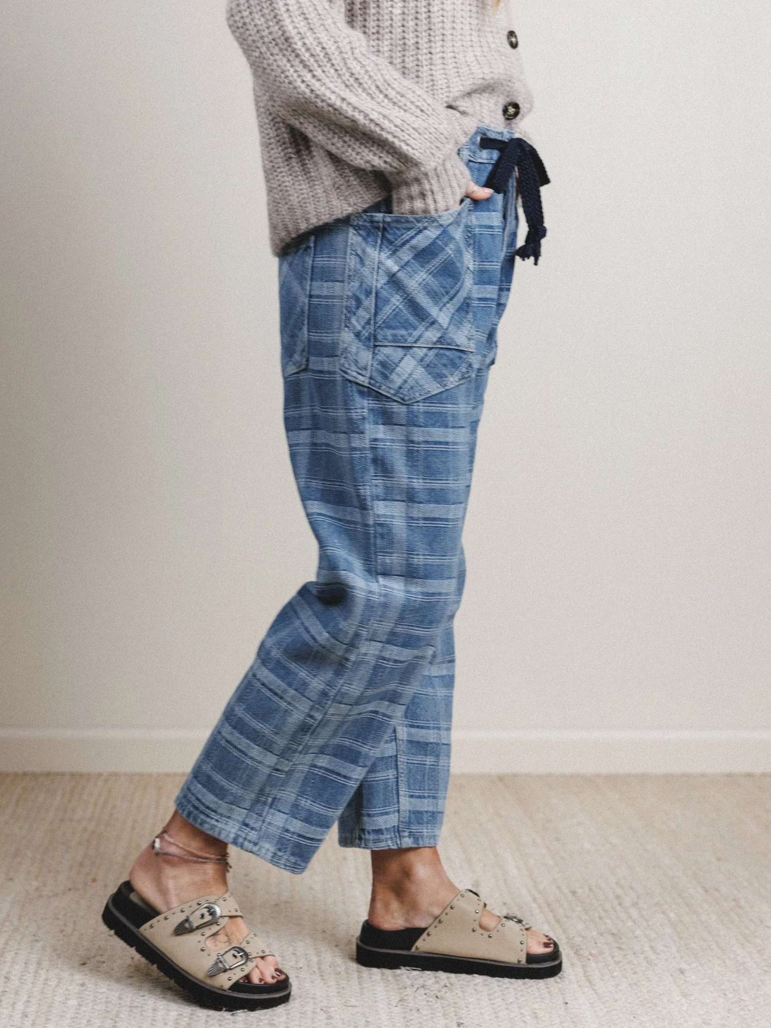 Pixie Party Jeans - Denim Plaid - Image 2