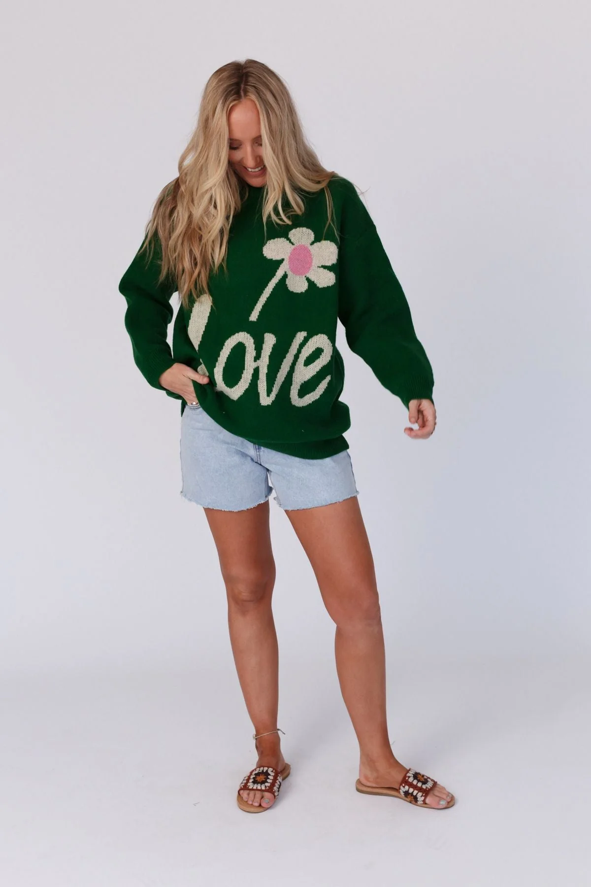 Pop Of Love Sweater - Green - Image 4