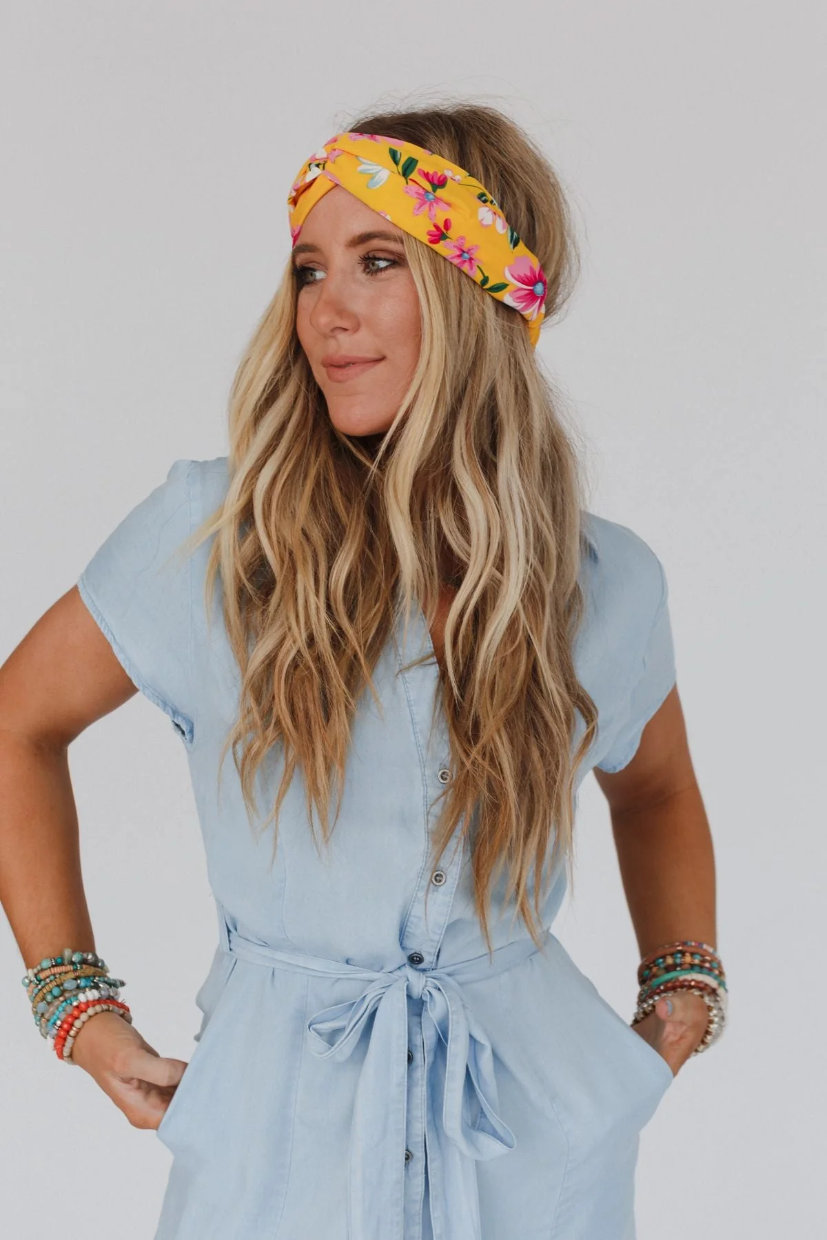 Pop Of Petals Headband - Mustard - Image 6