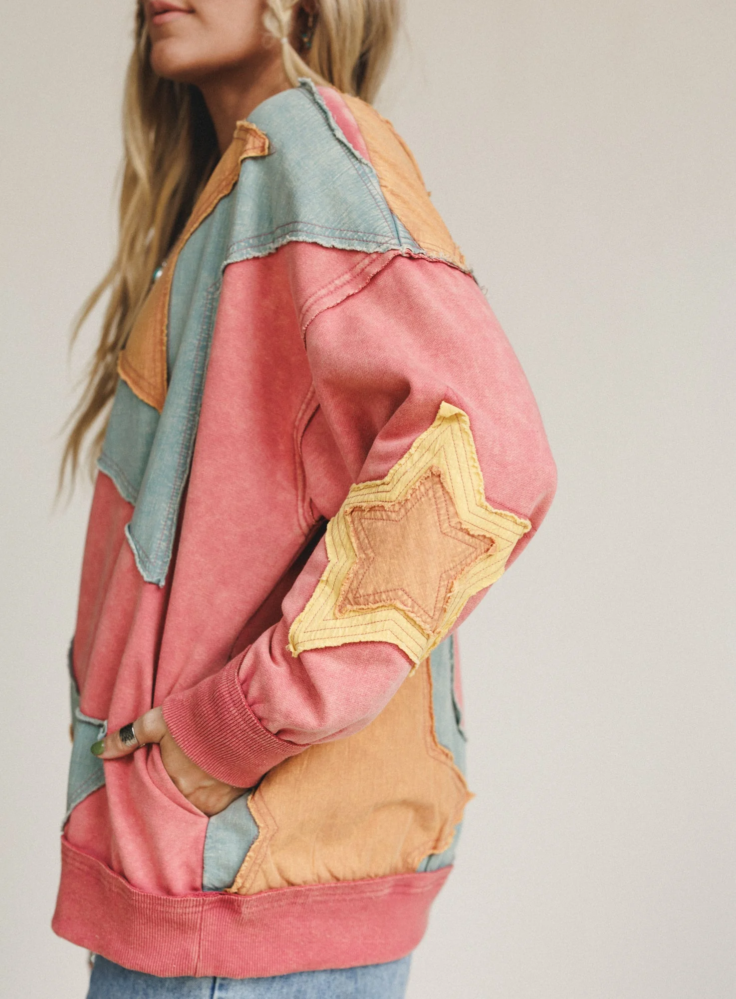 Pop Star Patchwork Top - Rose - Image 5