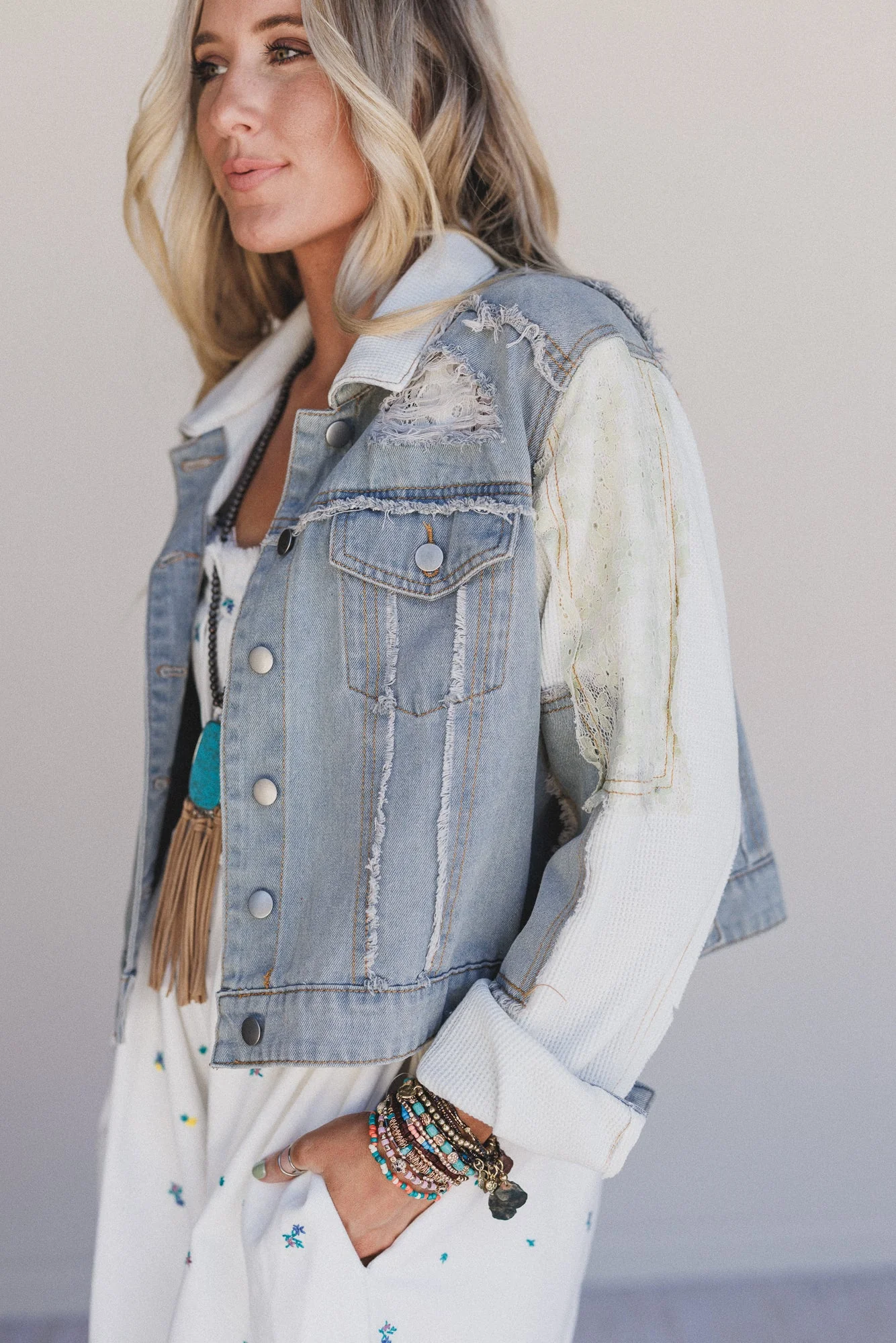 Pure Vibe Denim Jacket - Denim Multi - Image 2