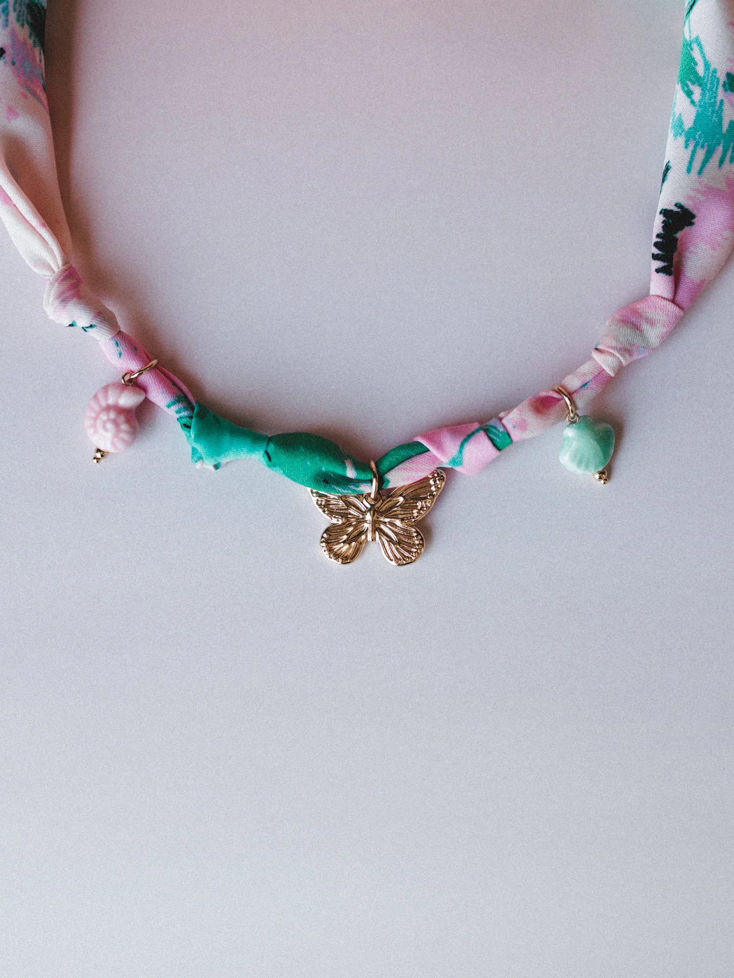 Rae Butterfly Charm Necklace - Gold - Image 2