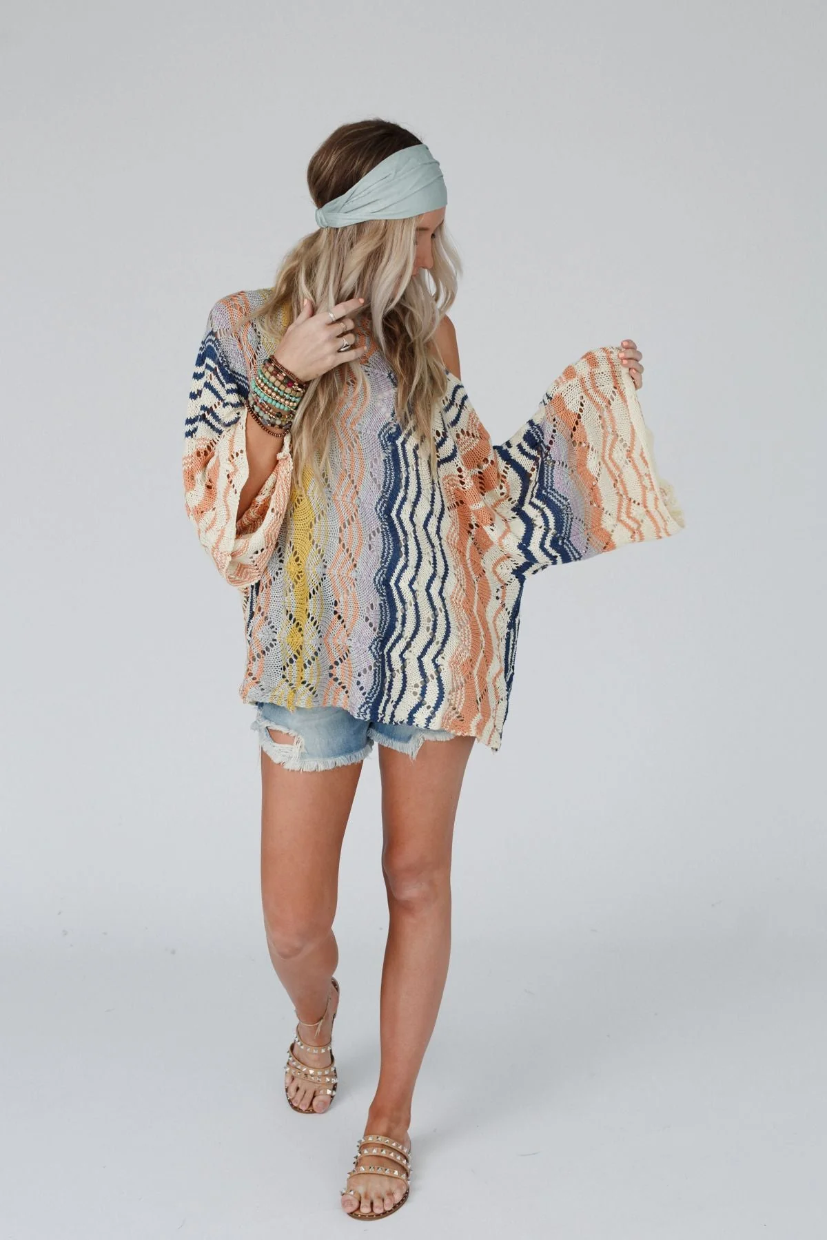 Rainbow Shores Knit Sweater - Multi - Image 6