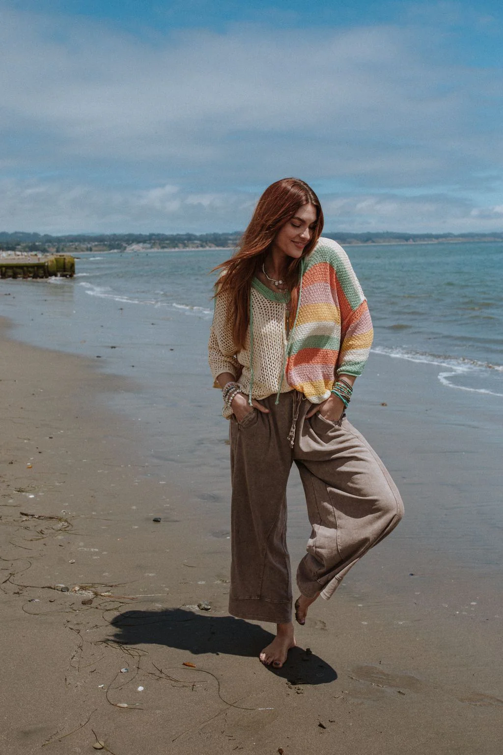 Relaxed Vibes Wide Leg Pants - Mauve - Image 2
