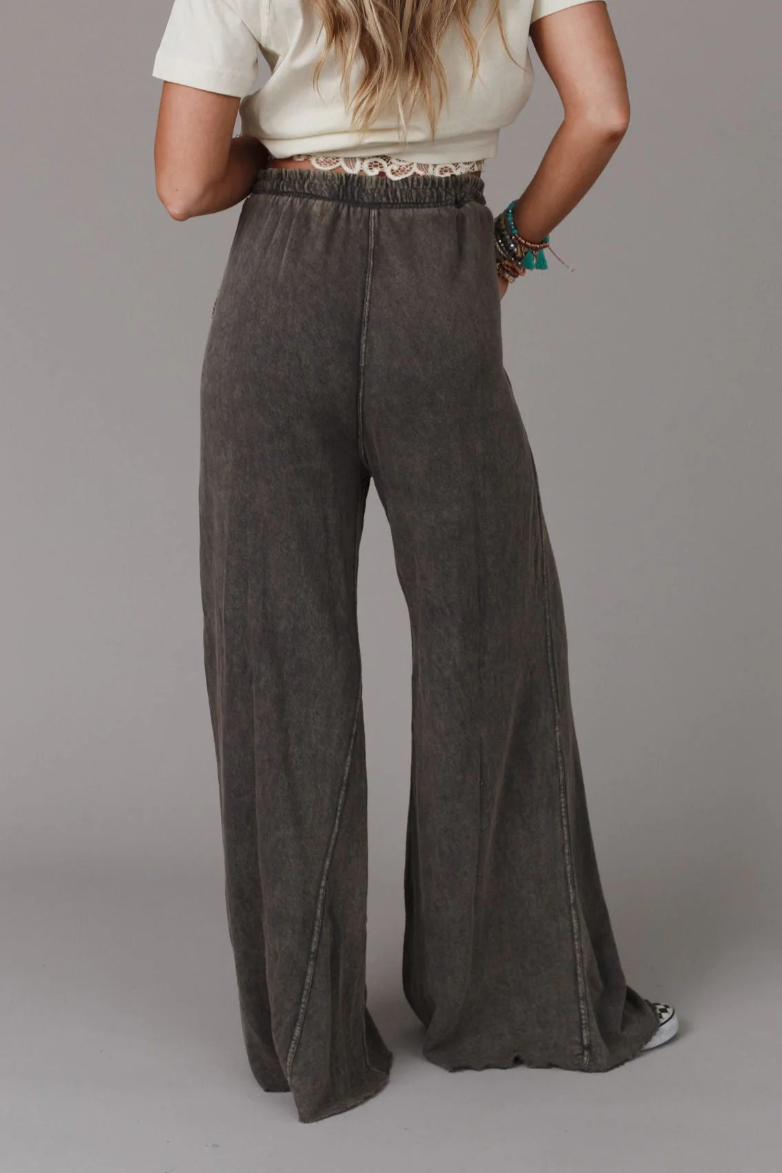 Relaxing Robin Wide Leg Pant - New Charcoal - Image 4