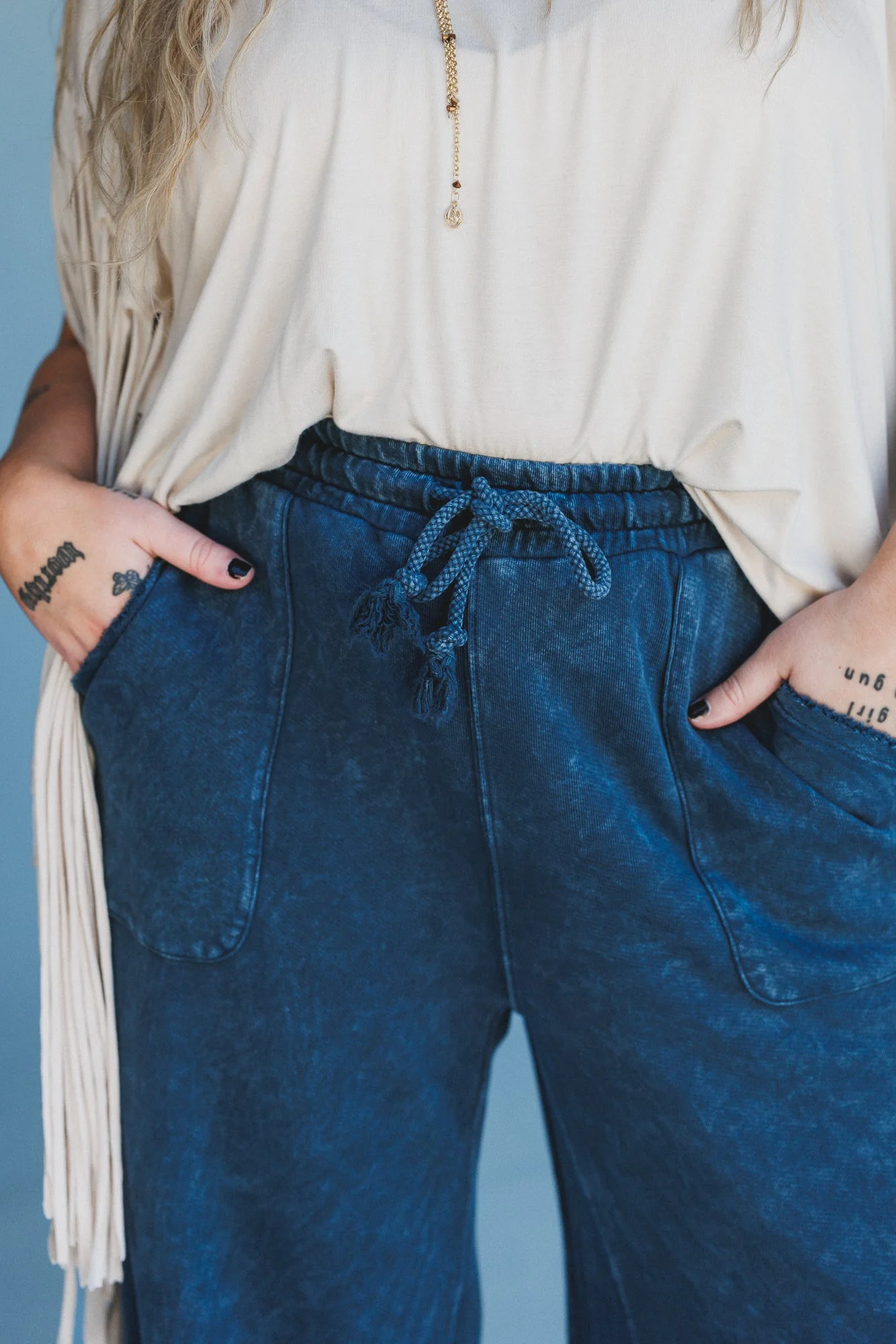 Relaxing Robin Wide Leg Pant - New Navy - Image 4