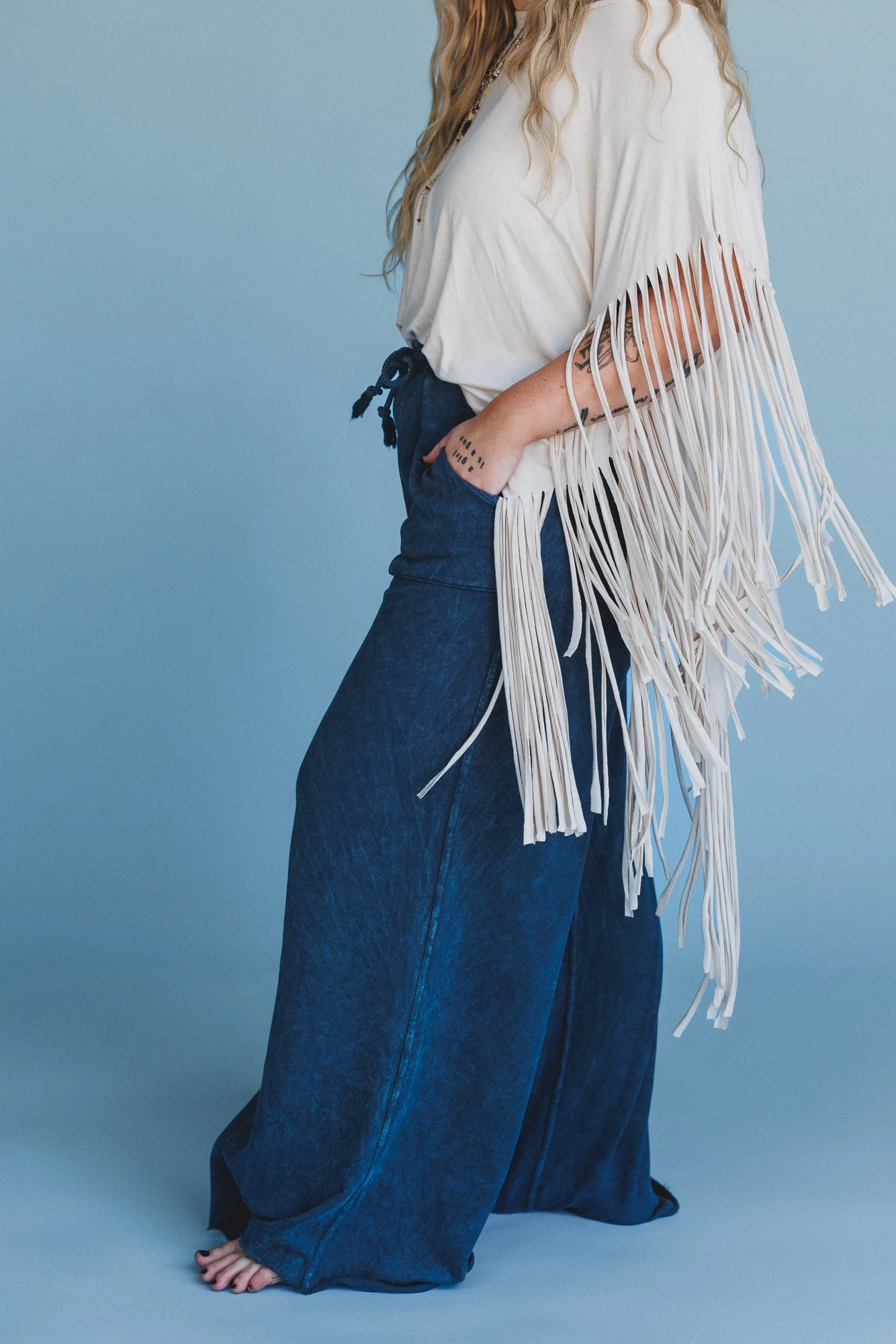 Relaxing Robin Wide Leg Pant - New Navy - Image 5