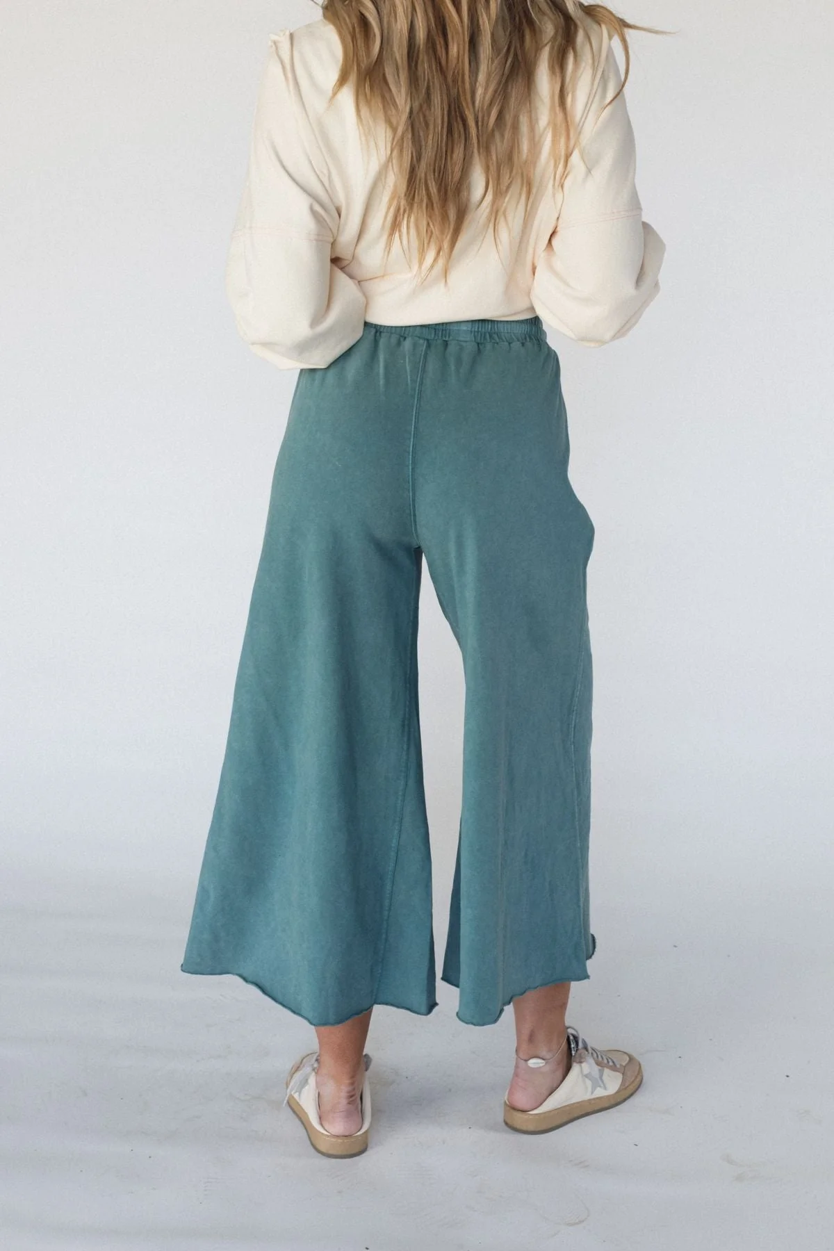 Relaxing Robin Wide Leg Pant - Teal Green - Image 3