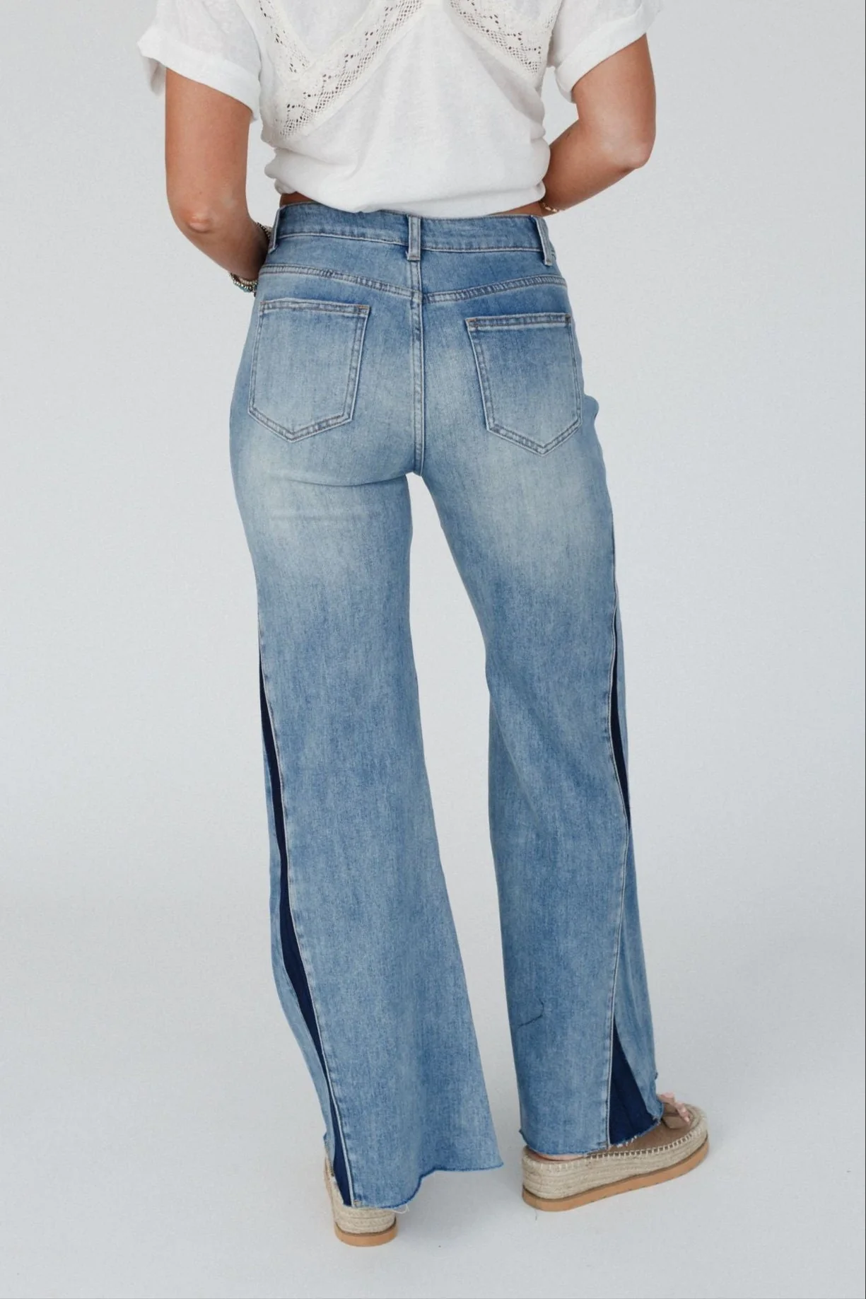 Retro Revival Wide Flare Jeans - Blue - Image 7