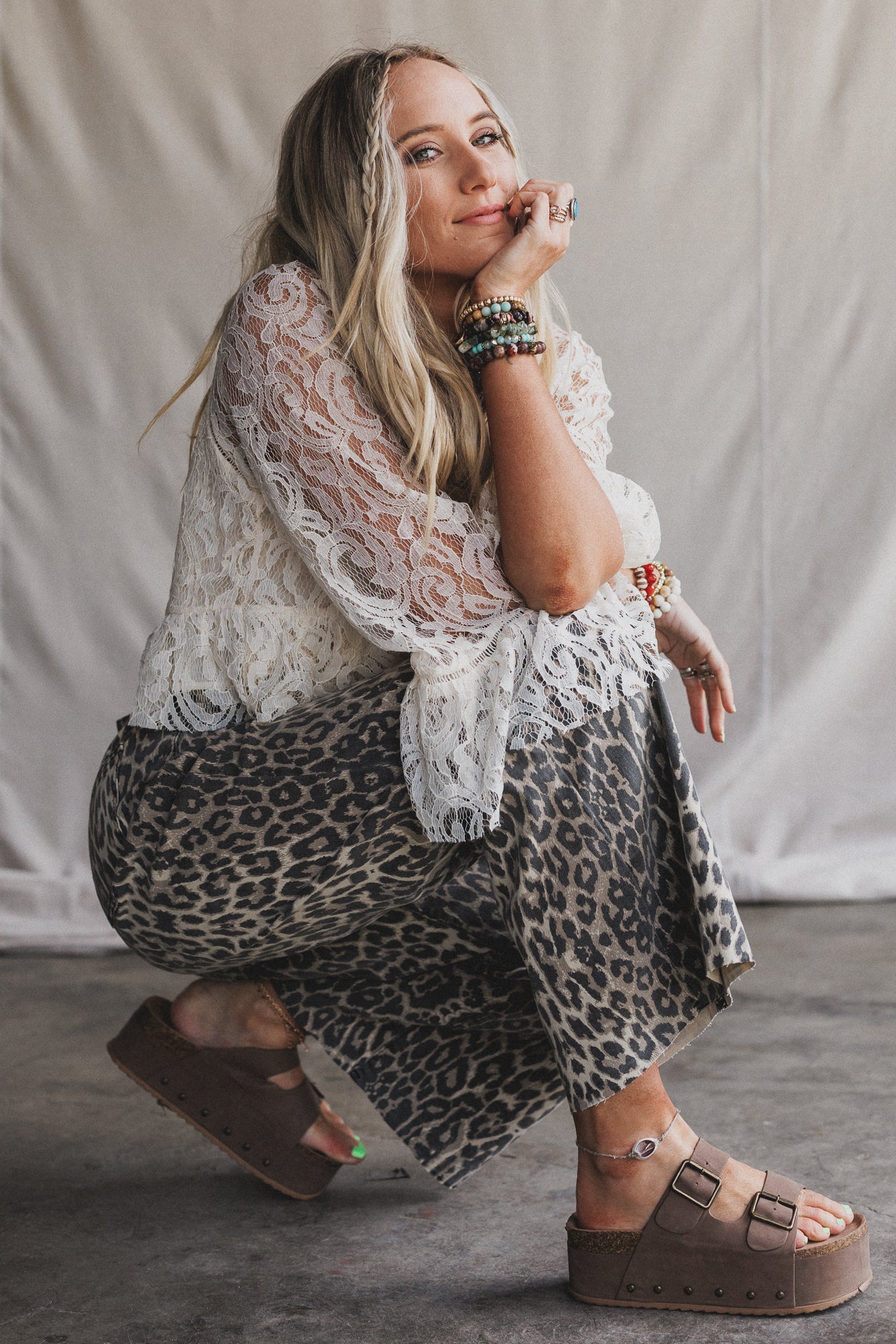 Roaming Leopard Print Pants - Brown - Image 2