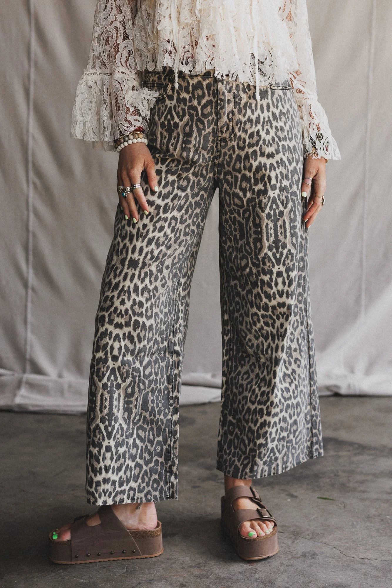Roaming Leopard Print Pants - Brown - Image 3