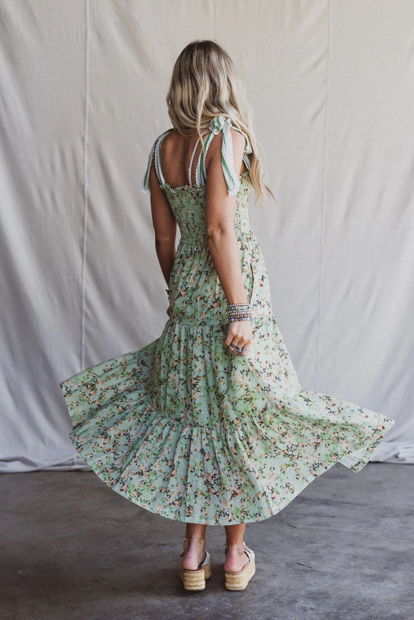 Rosabella Floral Maxi Dress - Sage - Image 6