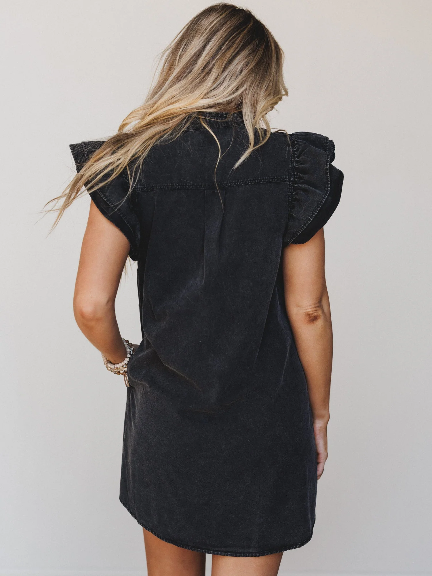 Ruffle Darling Dress - Black - Image 4