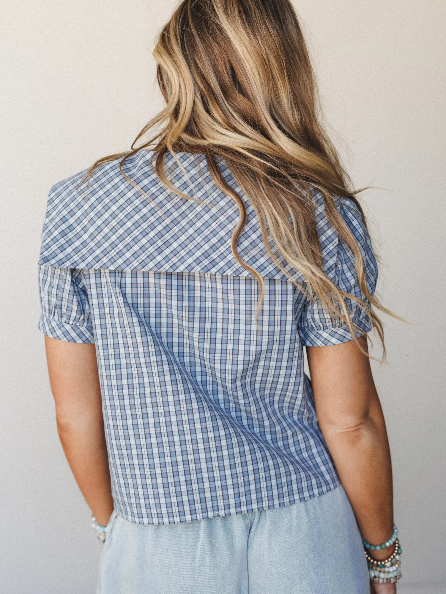 Sailor Thoughts Blouse - Dusty Blue - Image 5
