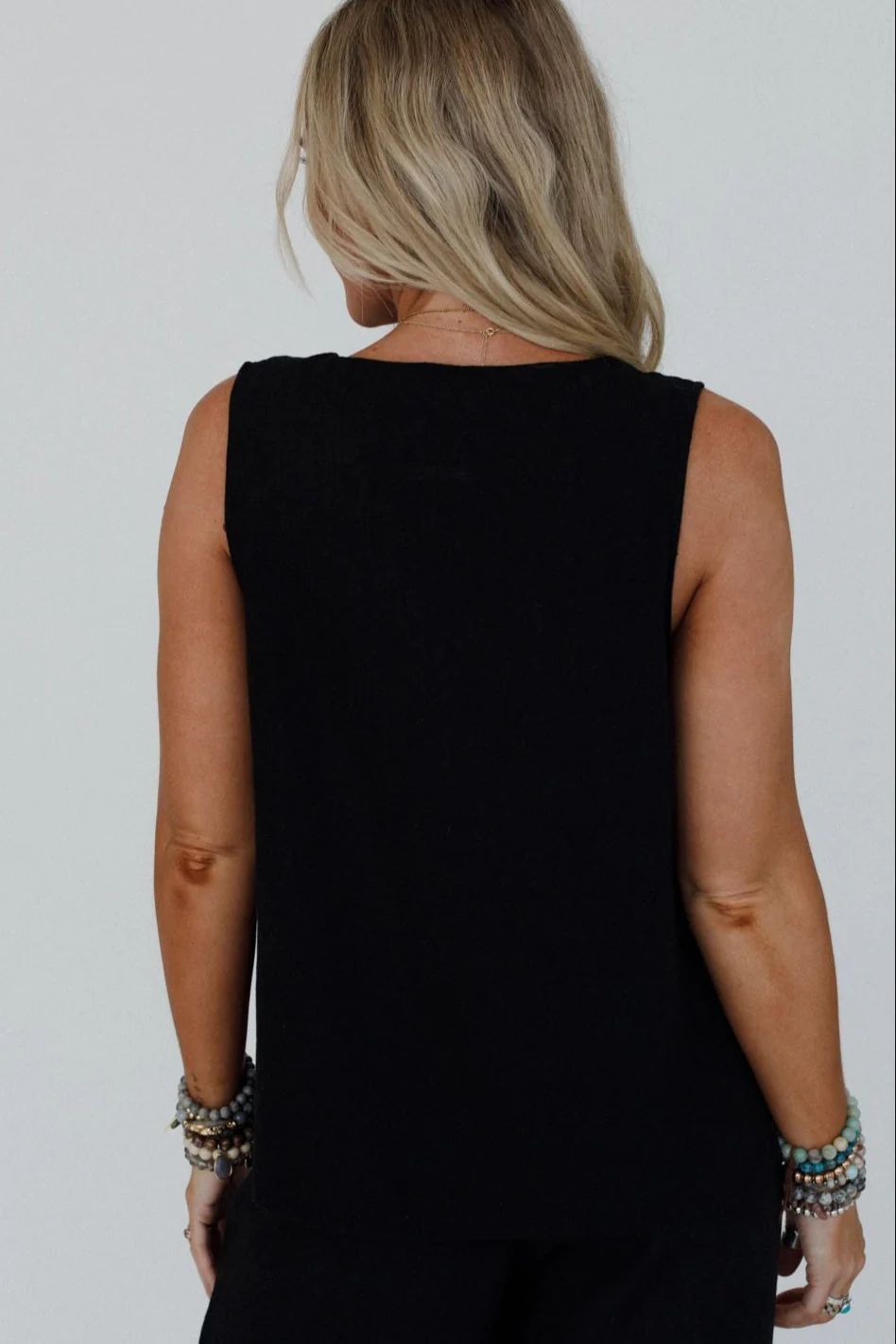 Salt Air Button Vest - Black - Image 4