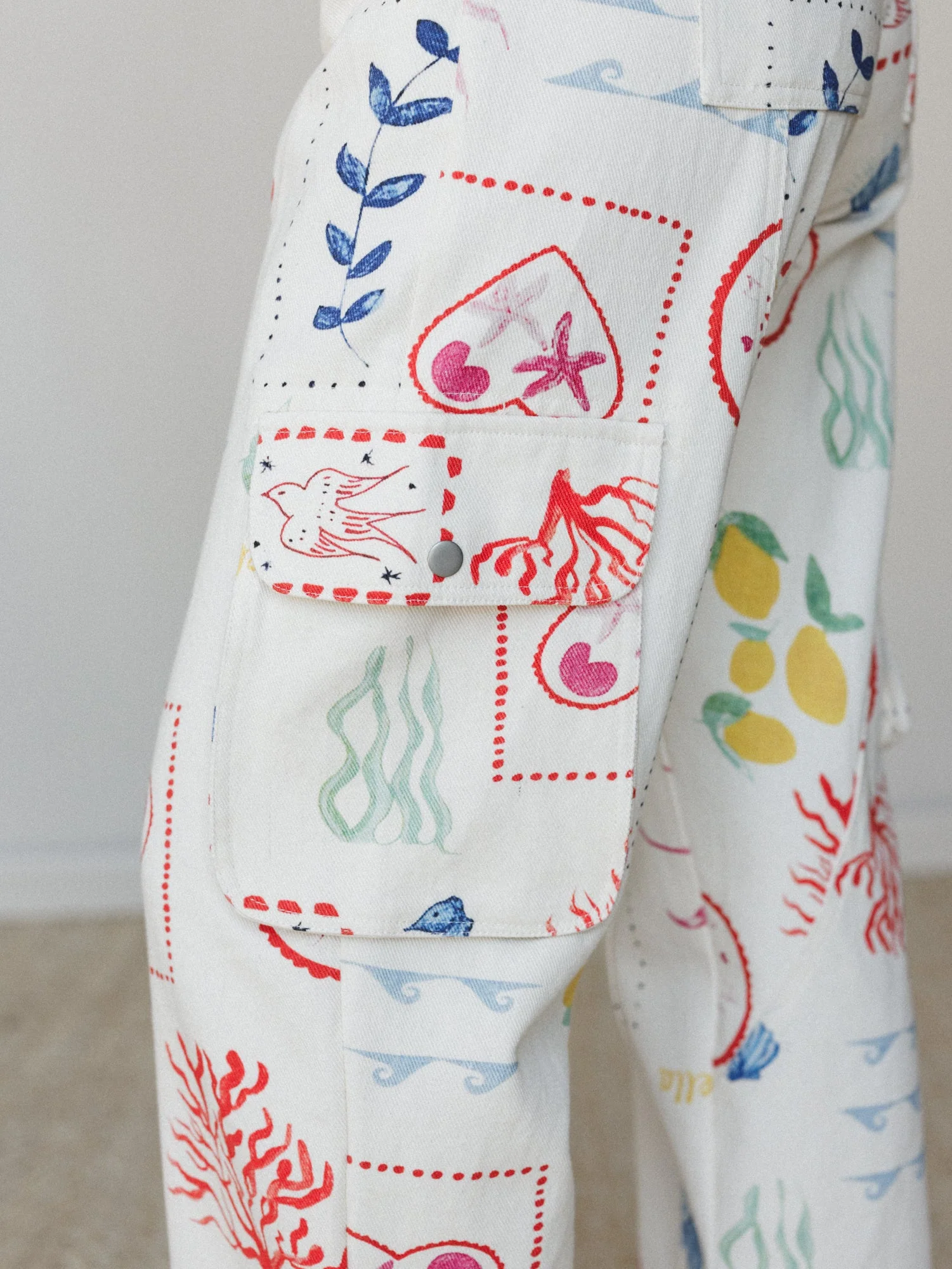 Sea of Treasures Cargo Pants - White - Image 3