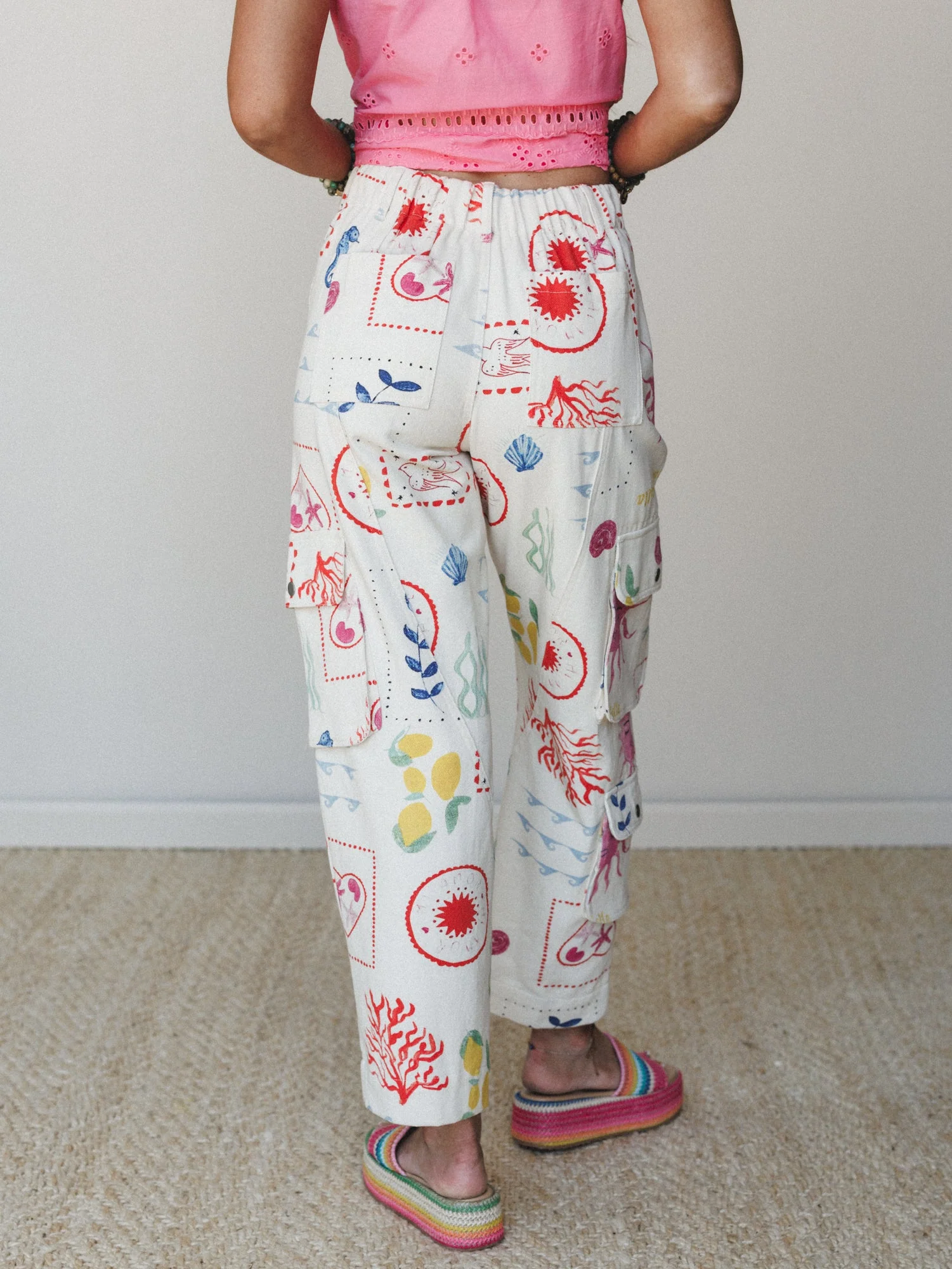 Sea of Treasures Cargo Pants - White - Image 5