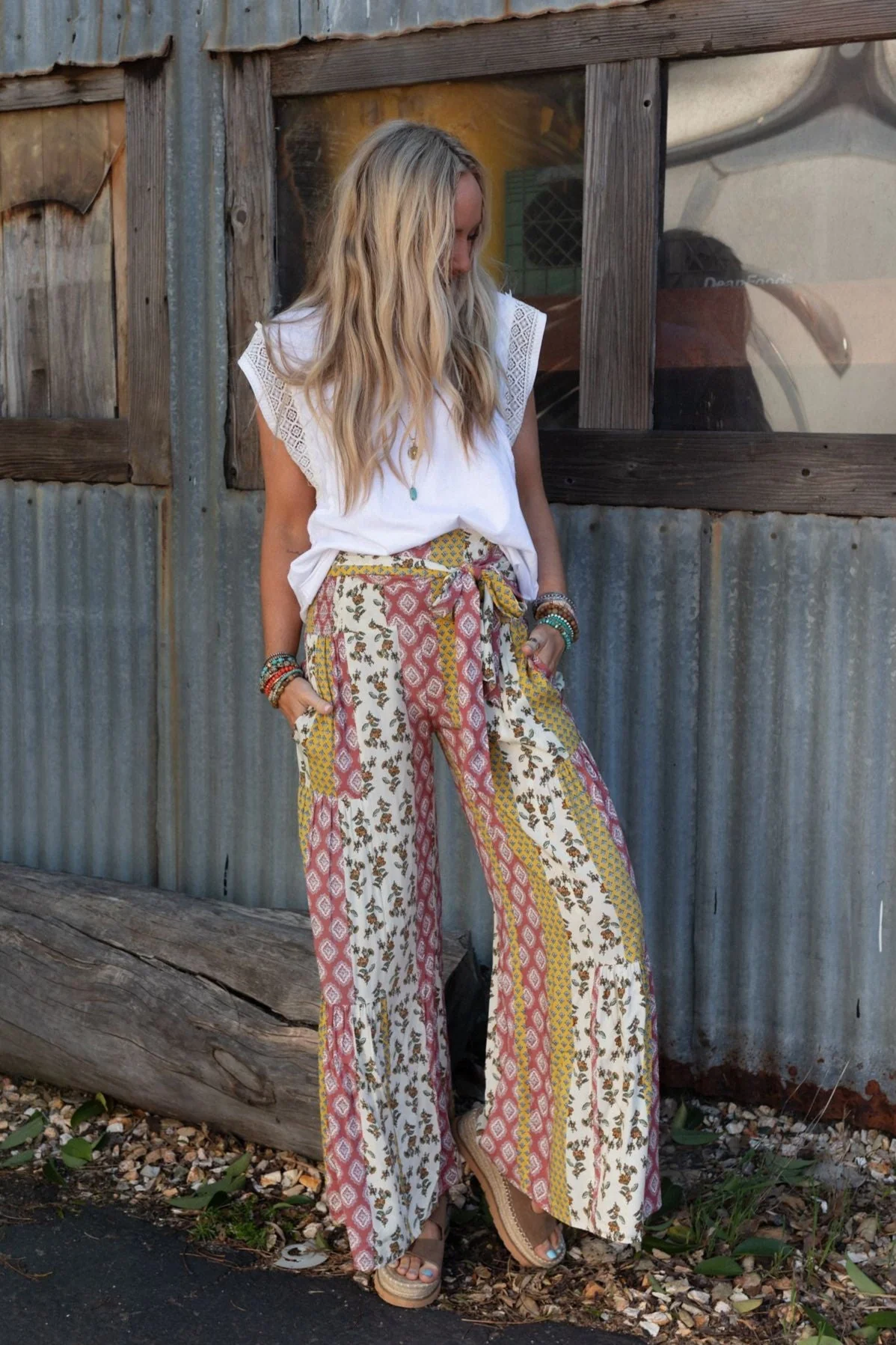 The Nest Secret Admirer Printed Pants - Patchwork Multi - Image 6