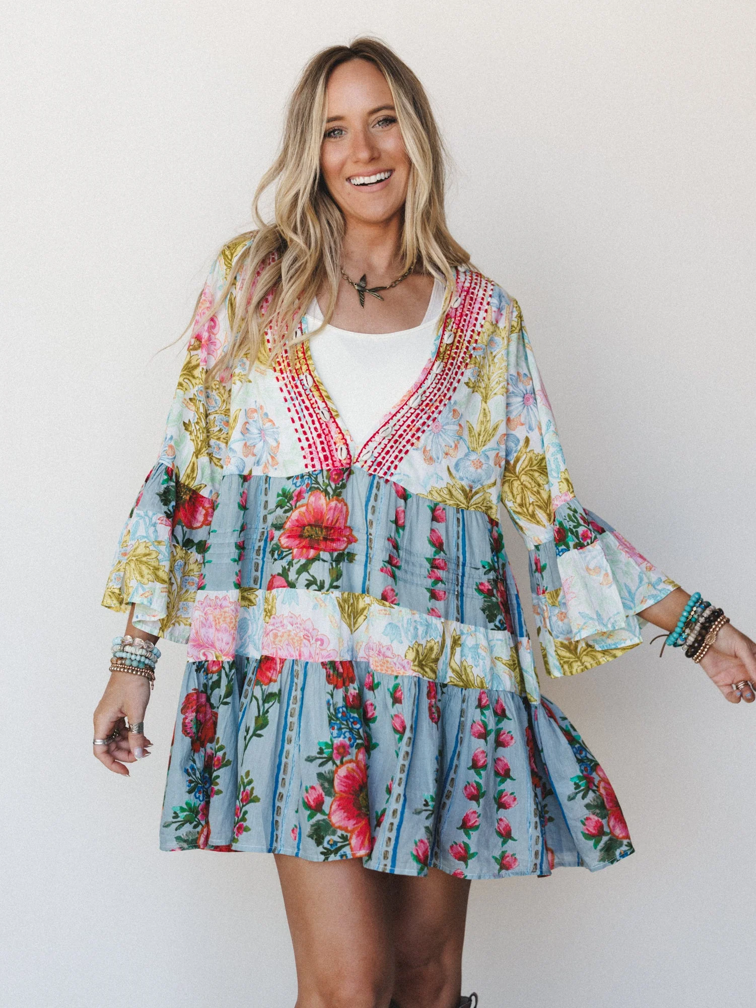 Sedona Sun Dress - Cream Jade Multi - Image 2