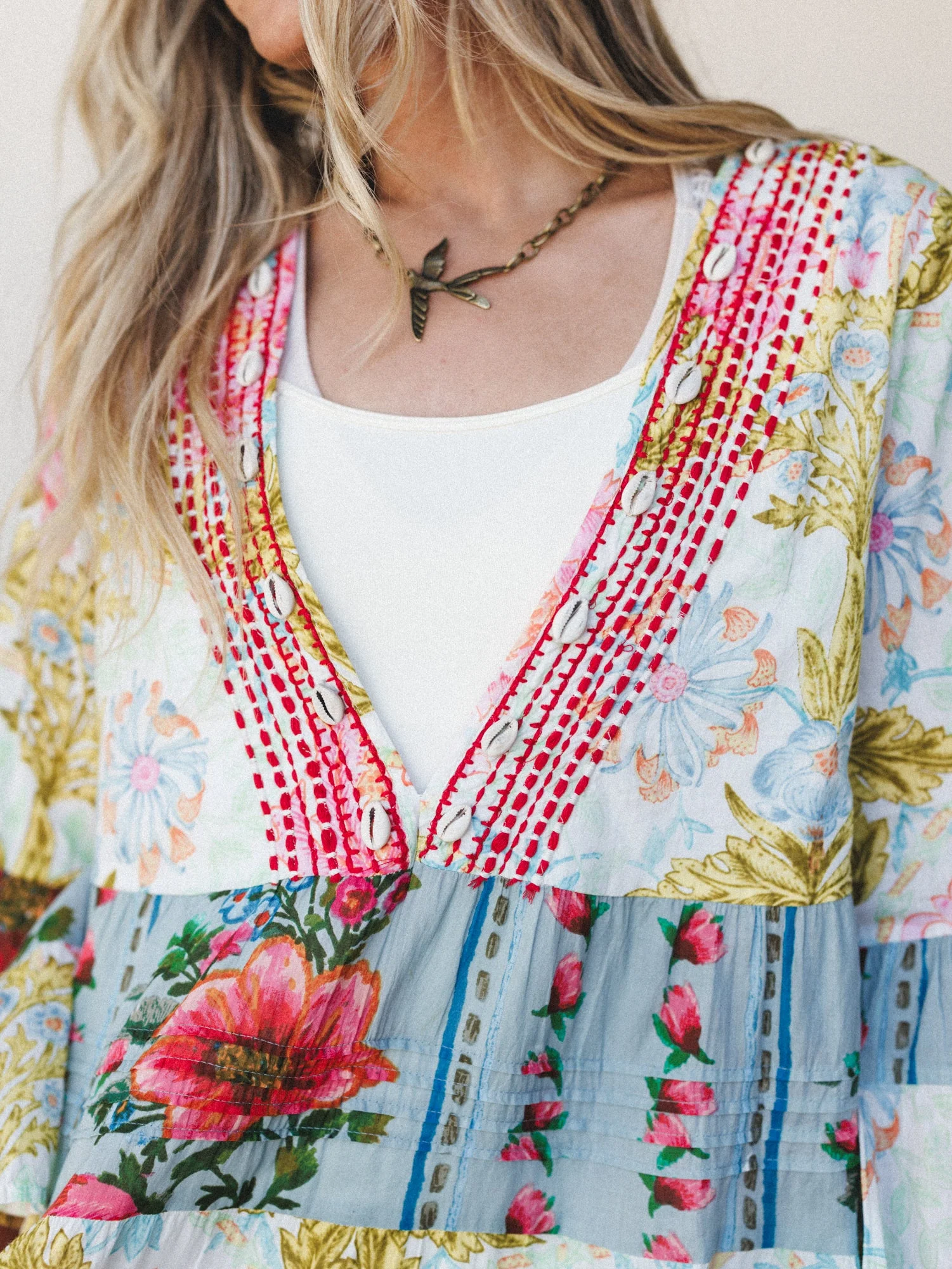 Sedona Sun Dress - Cream Jade Multi - Image 5