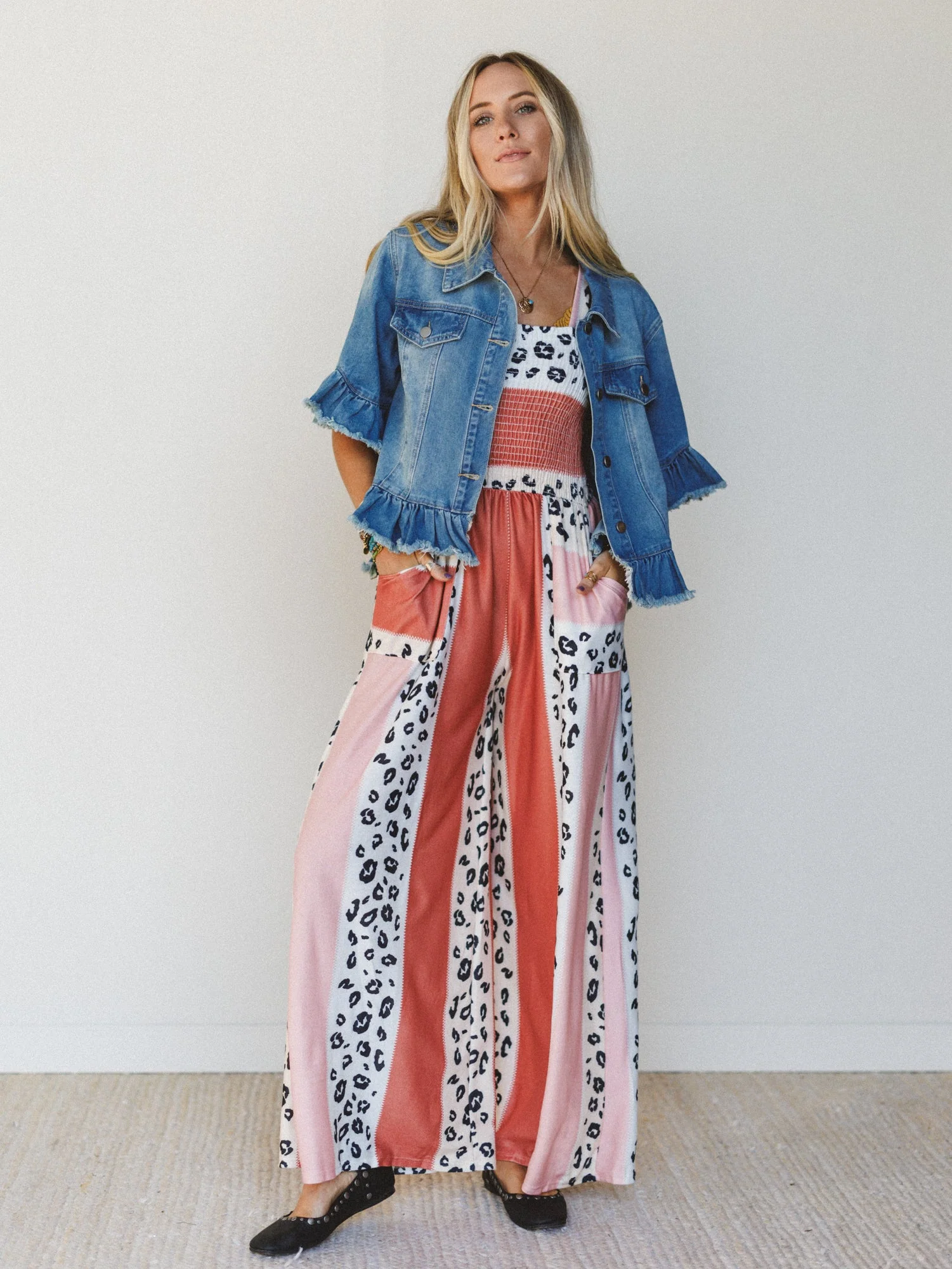 Serendipity Animal Print Jumpsuit - Coral - Image 6