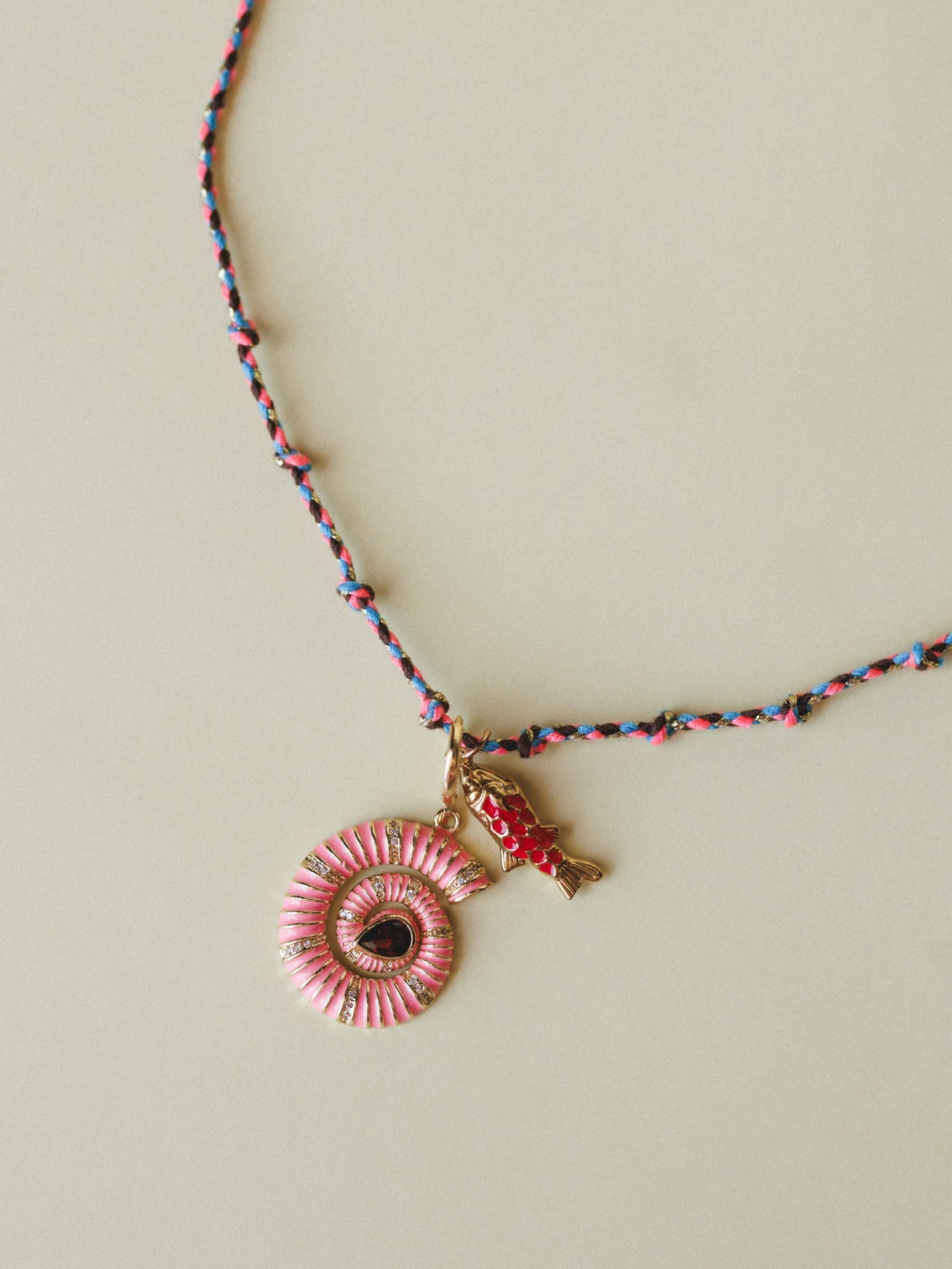 Serene Shell Necklace - Pink - Image 3