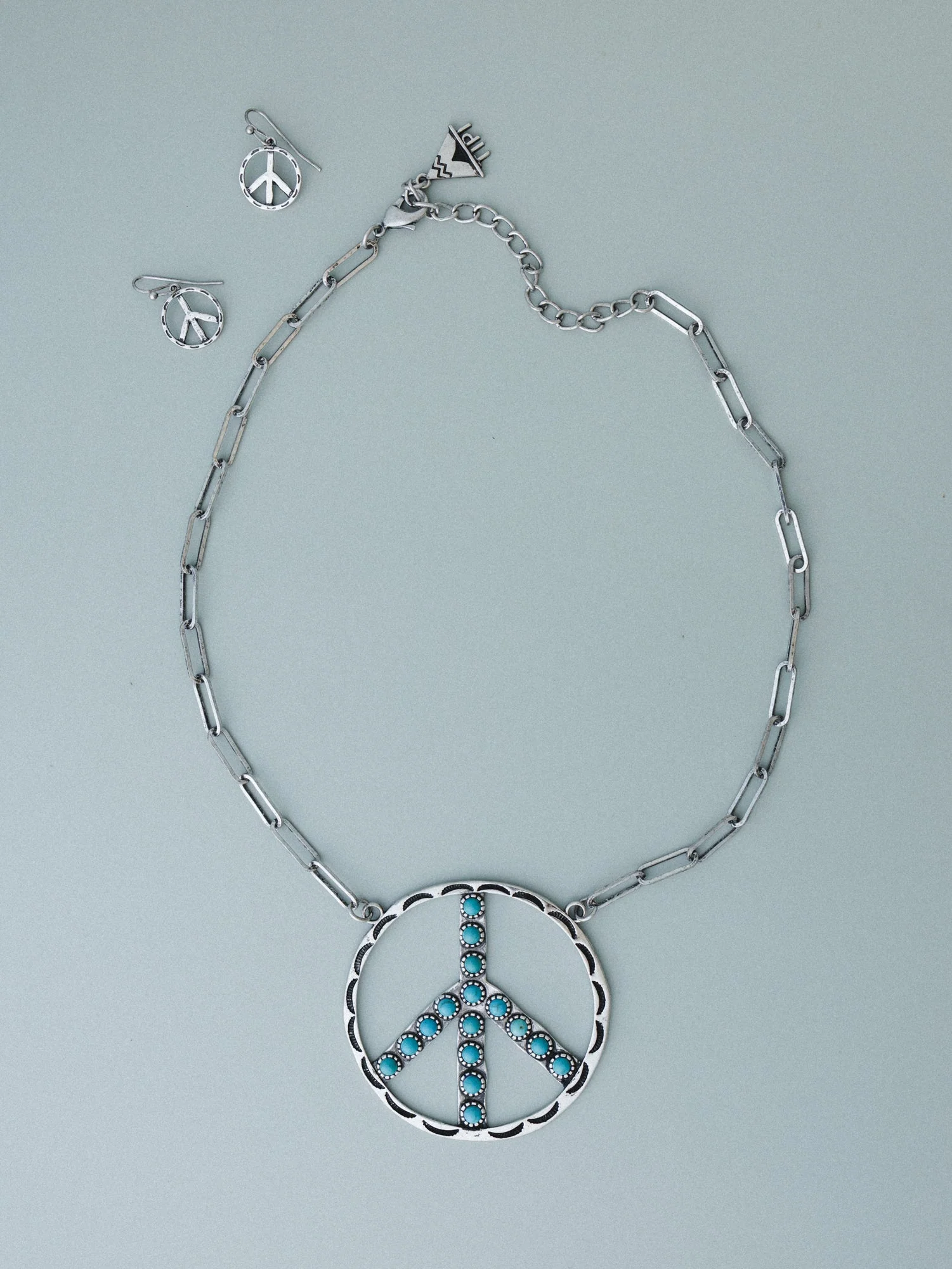 Show Peace Necklace and Earring Set - Turquoise