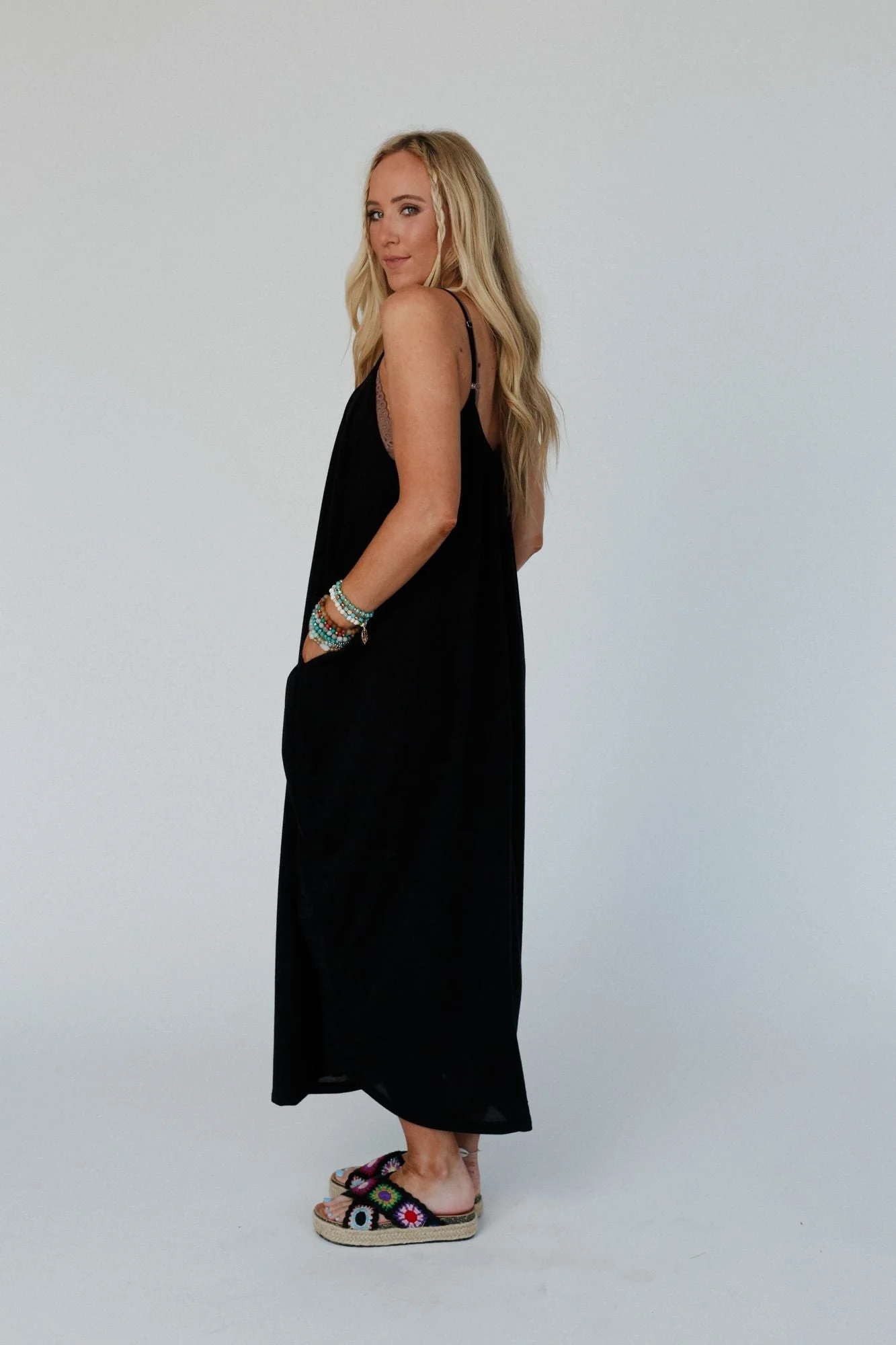 The Nest Simple Serene Maxi Dress - Black - Image 4
