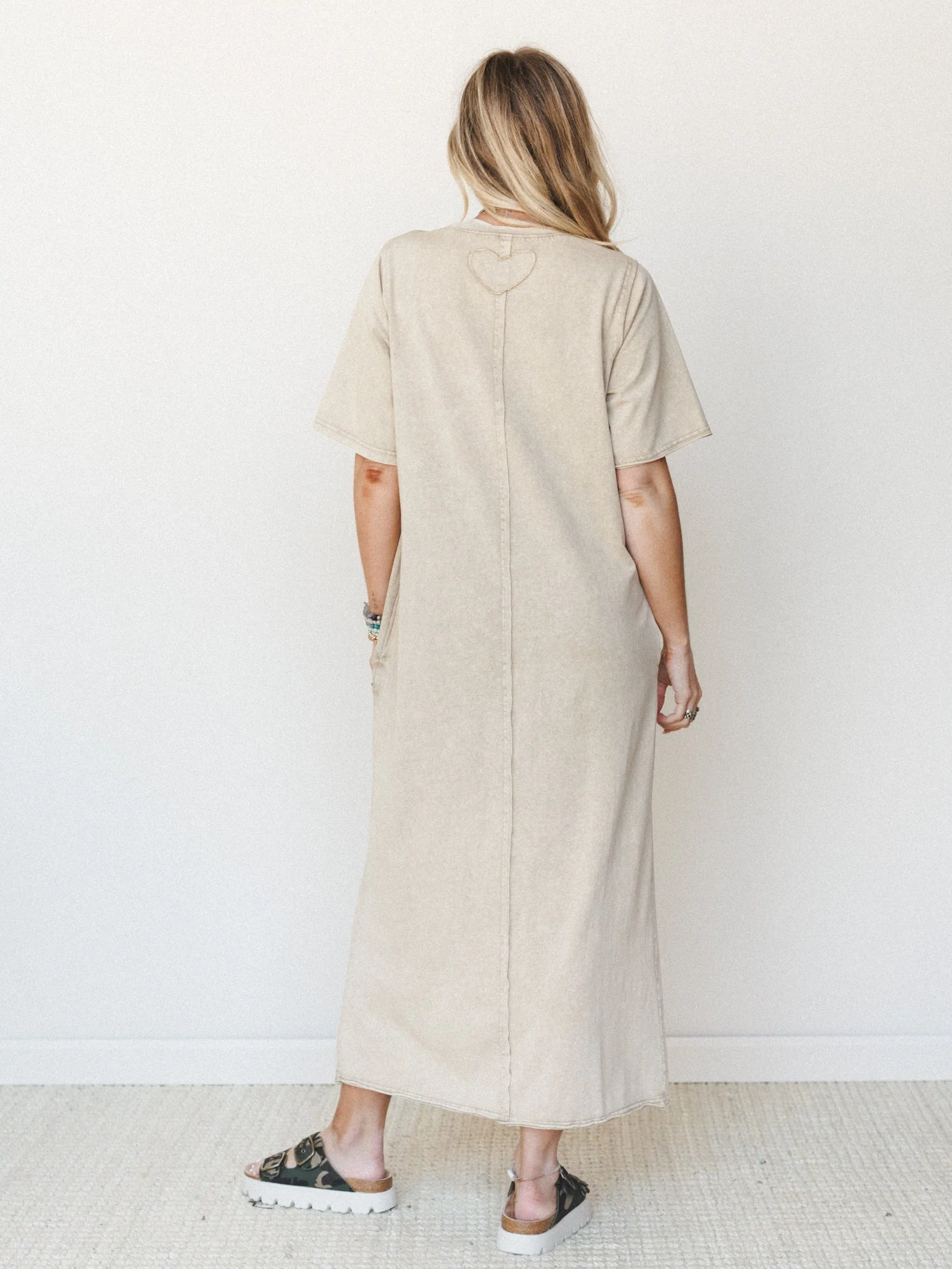 Skye Maxi Tee Dress - Toast - Image 5