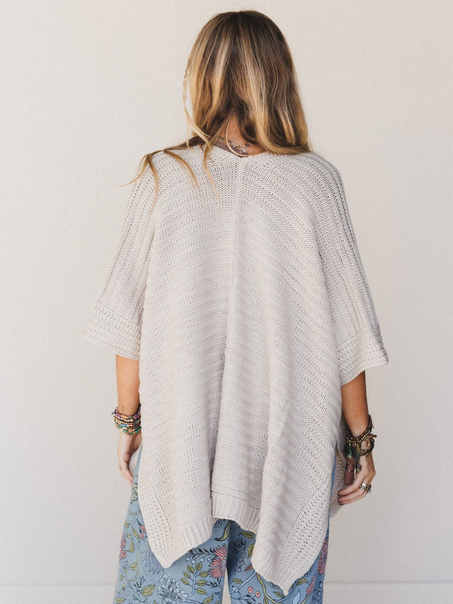 So Deserving Knit Ruana - Oatmeal - Image 6