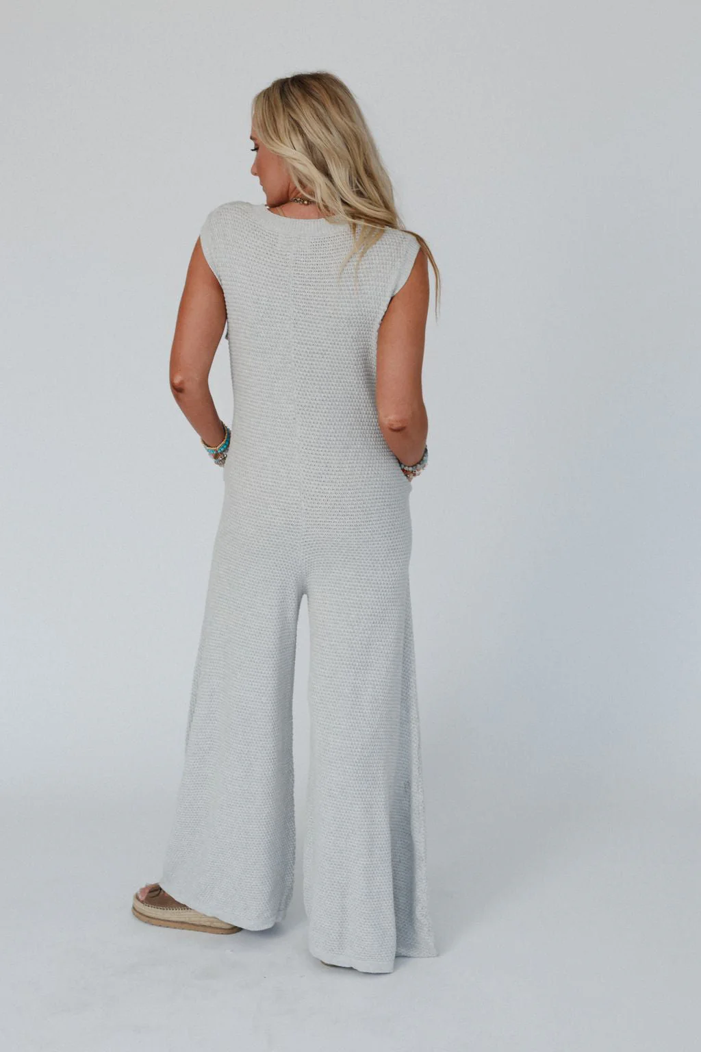 So In Love Button Up Jumpsuit - Heather Gray - Image 3