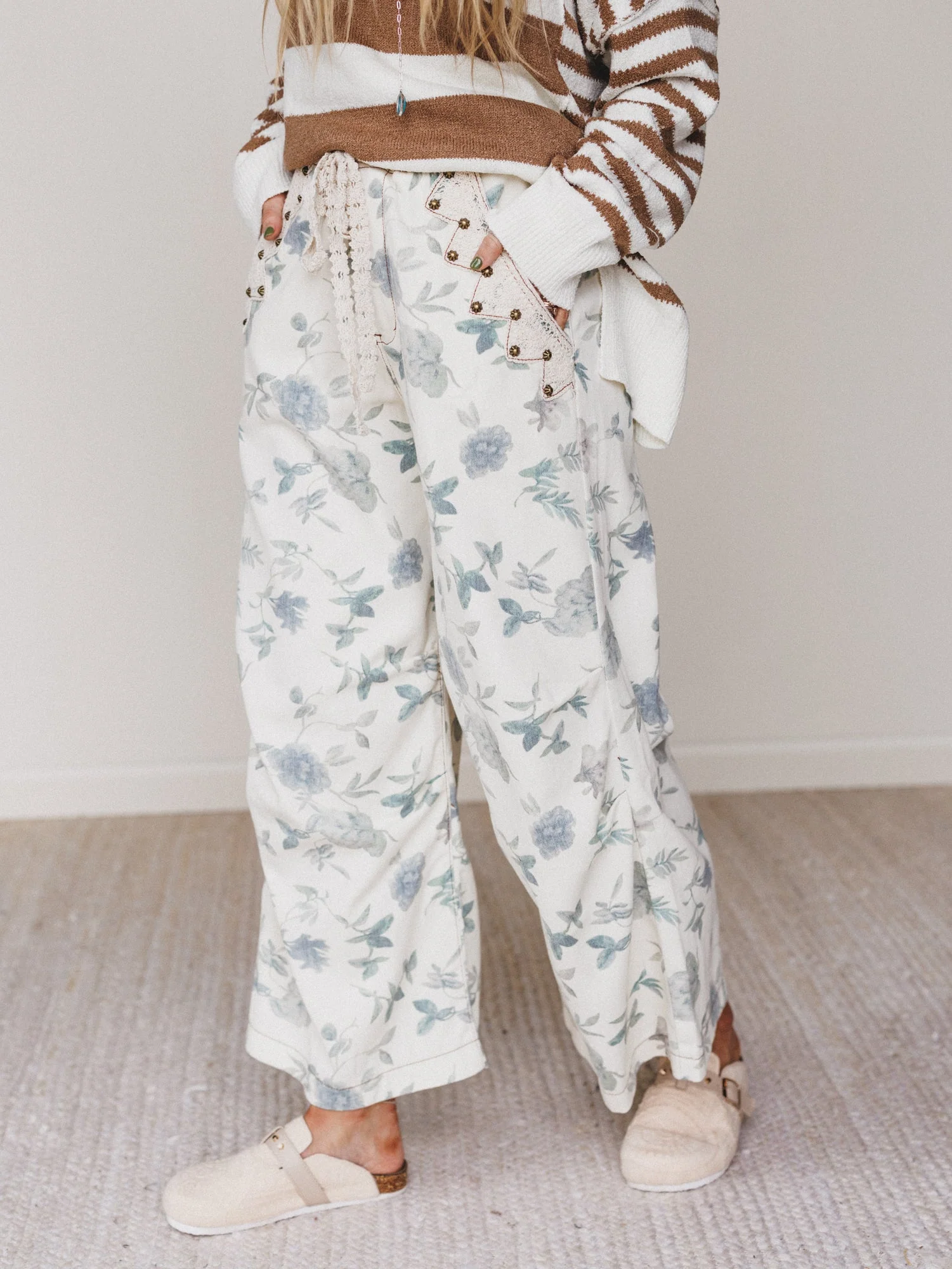 Softest Wild Wide Leg Pants - Cream - Image 2
