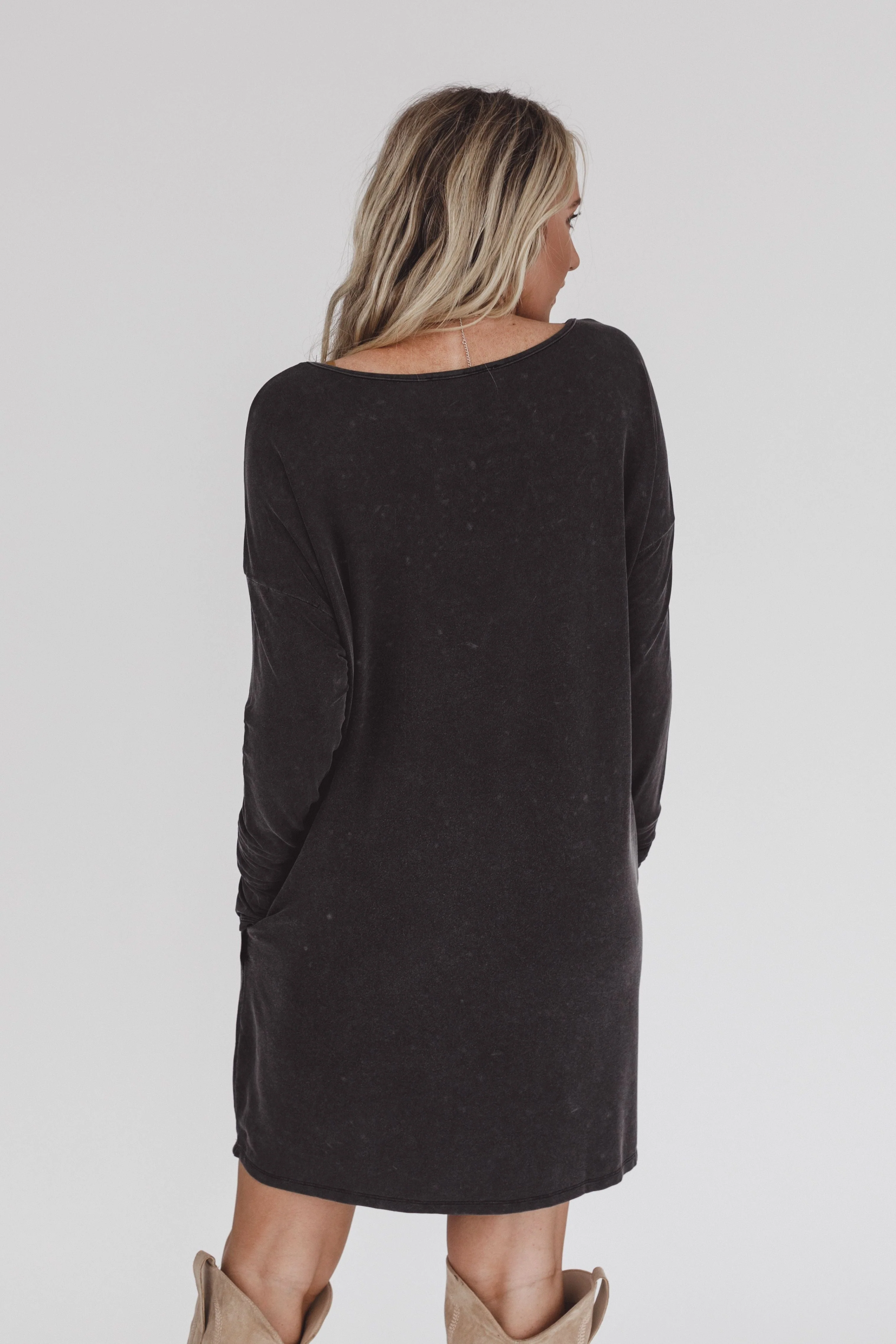 Sonora Star Patch Dress - Charcoal - Image 5