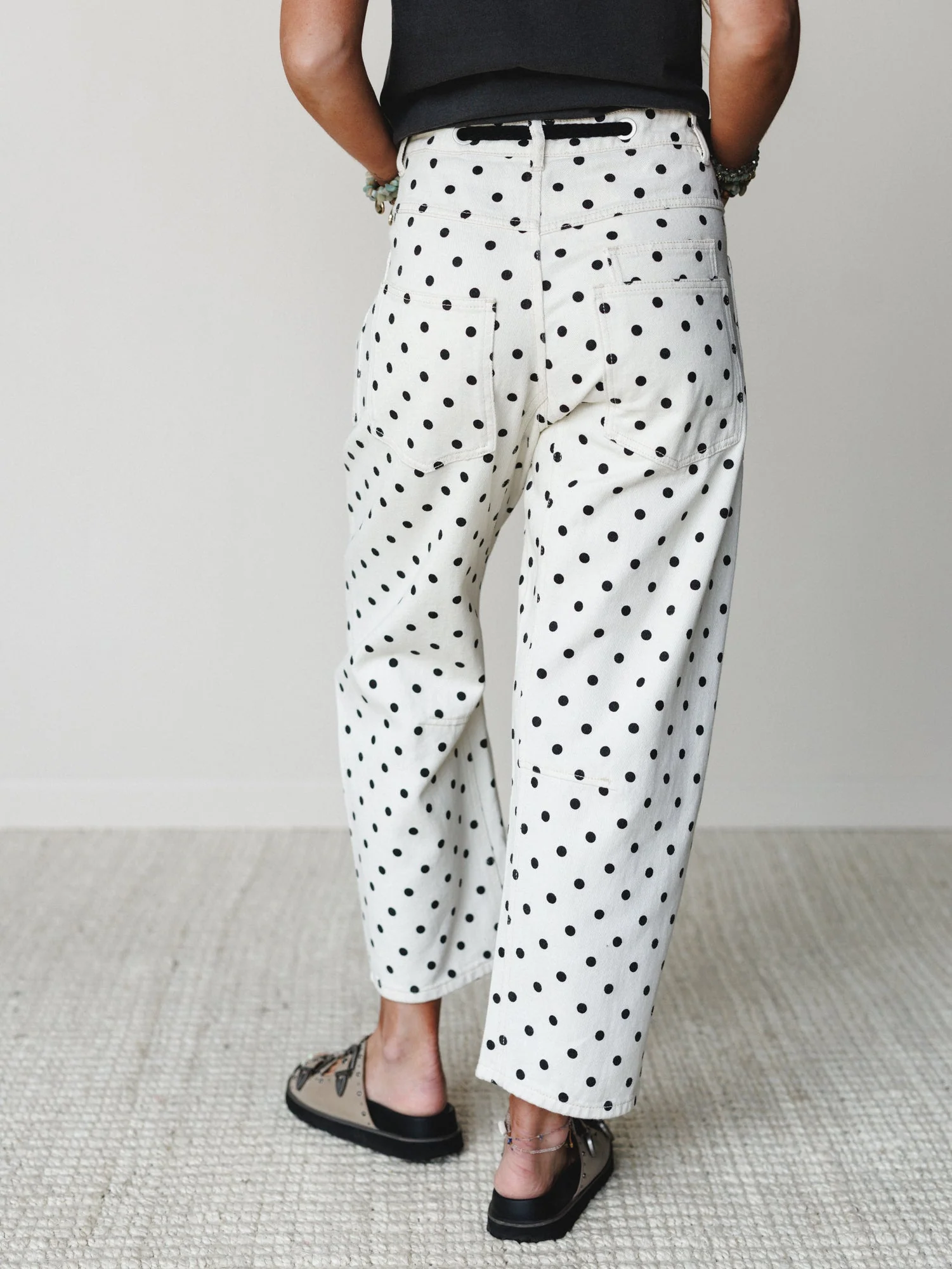 Spotted and Dotted Pants - Cream - Image 4