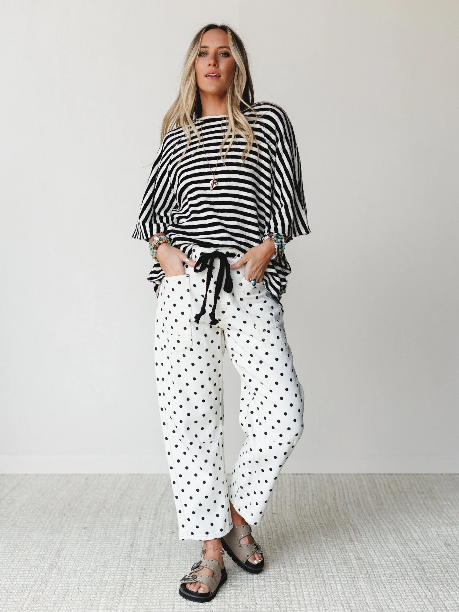 Spotted and Dotted Pants - Cream - Image 5