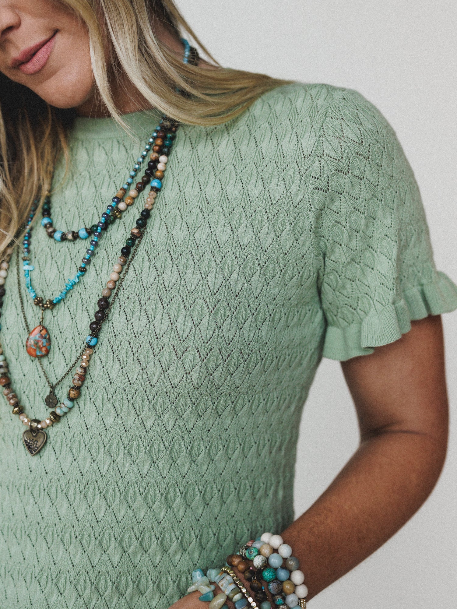 Spring Whisper Top - Light Sage - Image 3