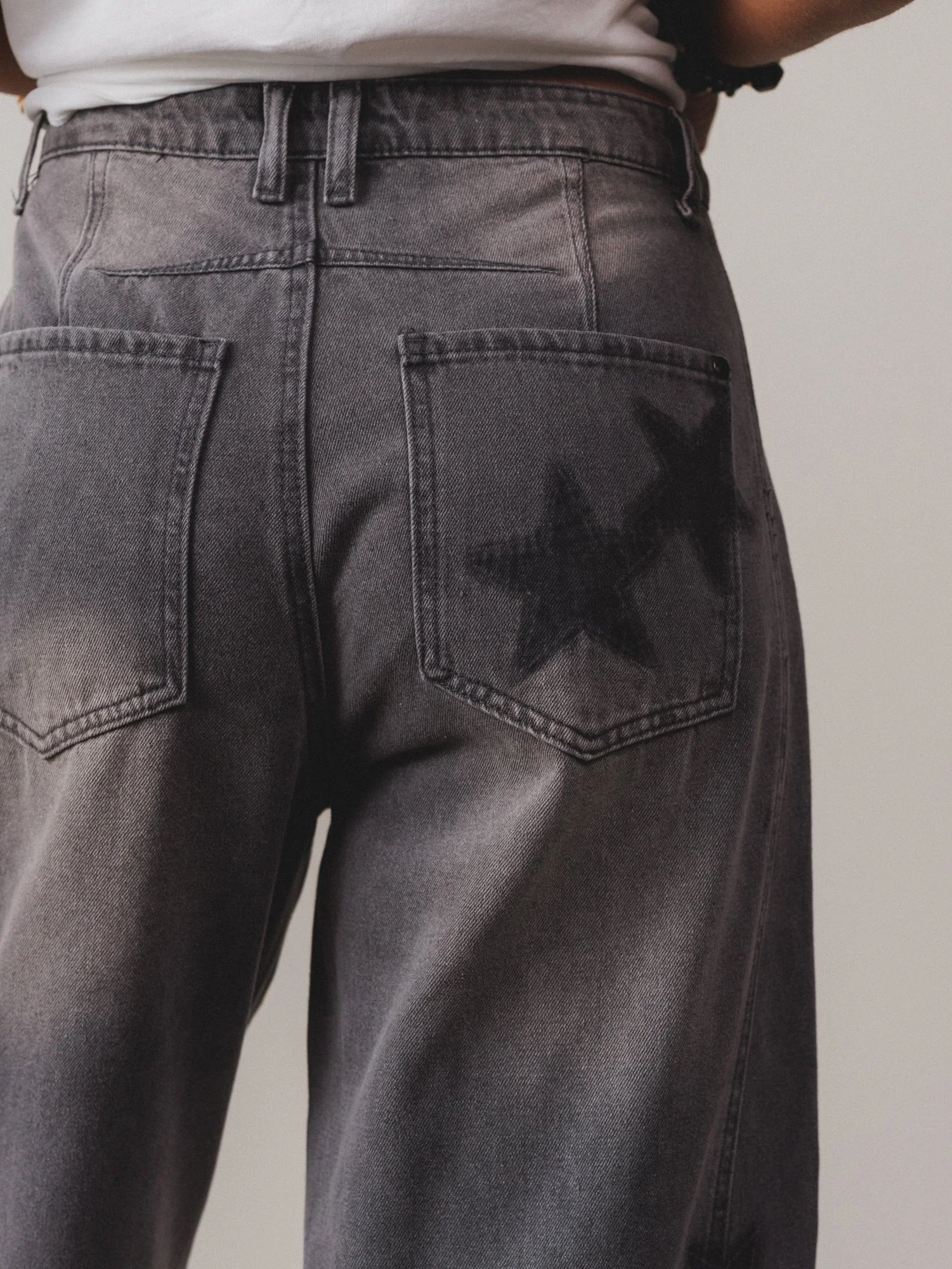 Star Walk Barrel Jeans - Black - Image 3